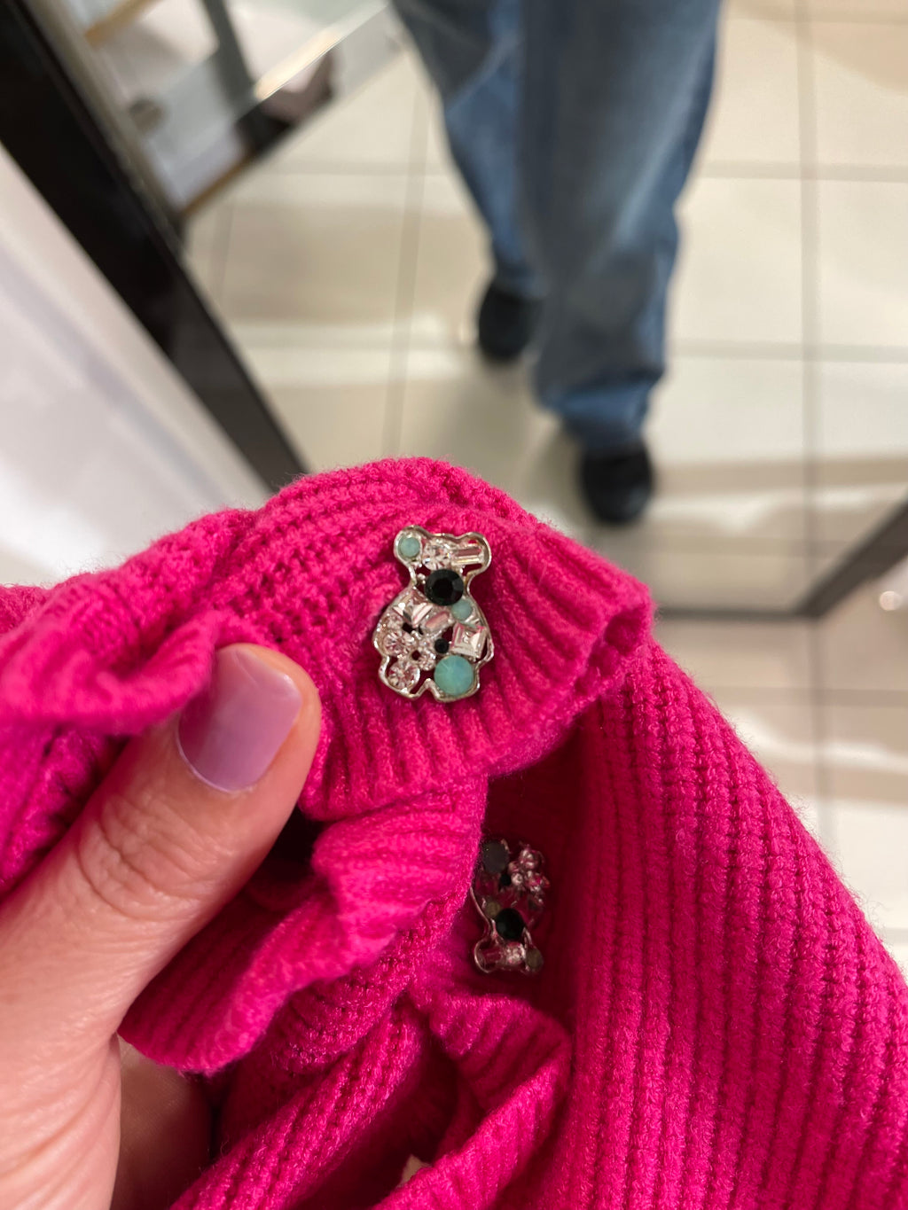 TEDDY KNOPF STRICKJACKE