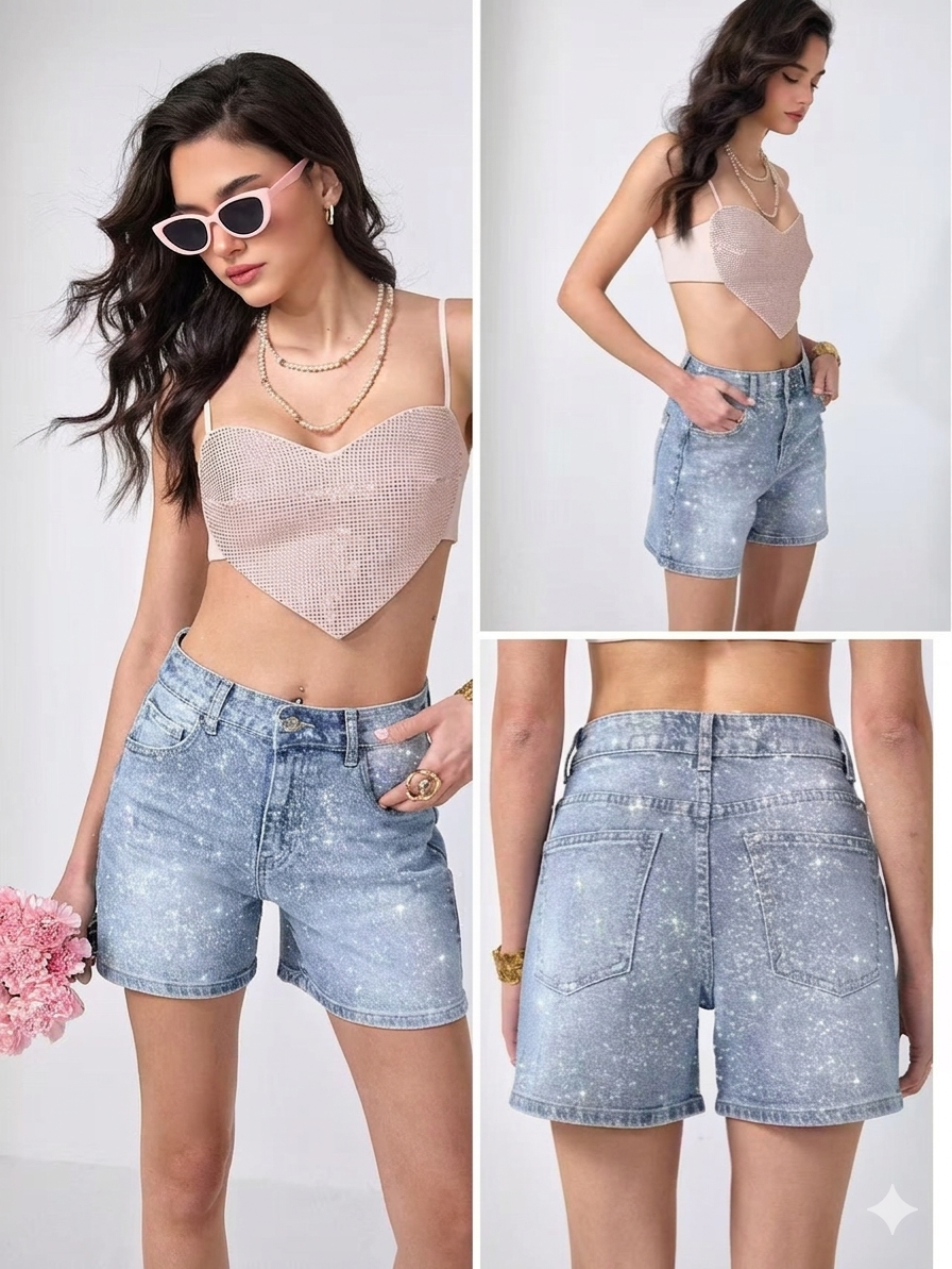 Strass Short Pants