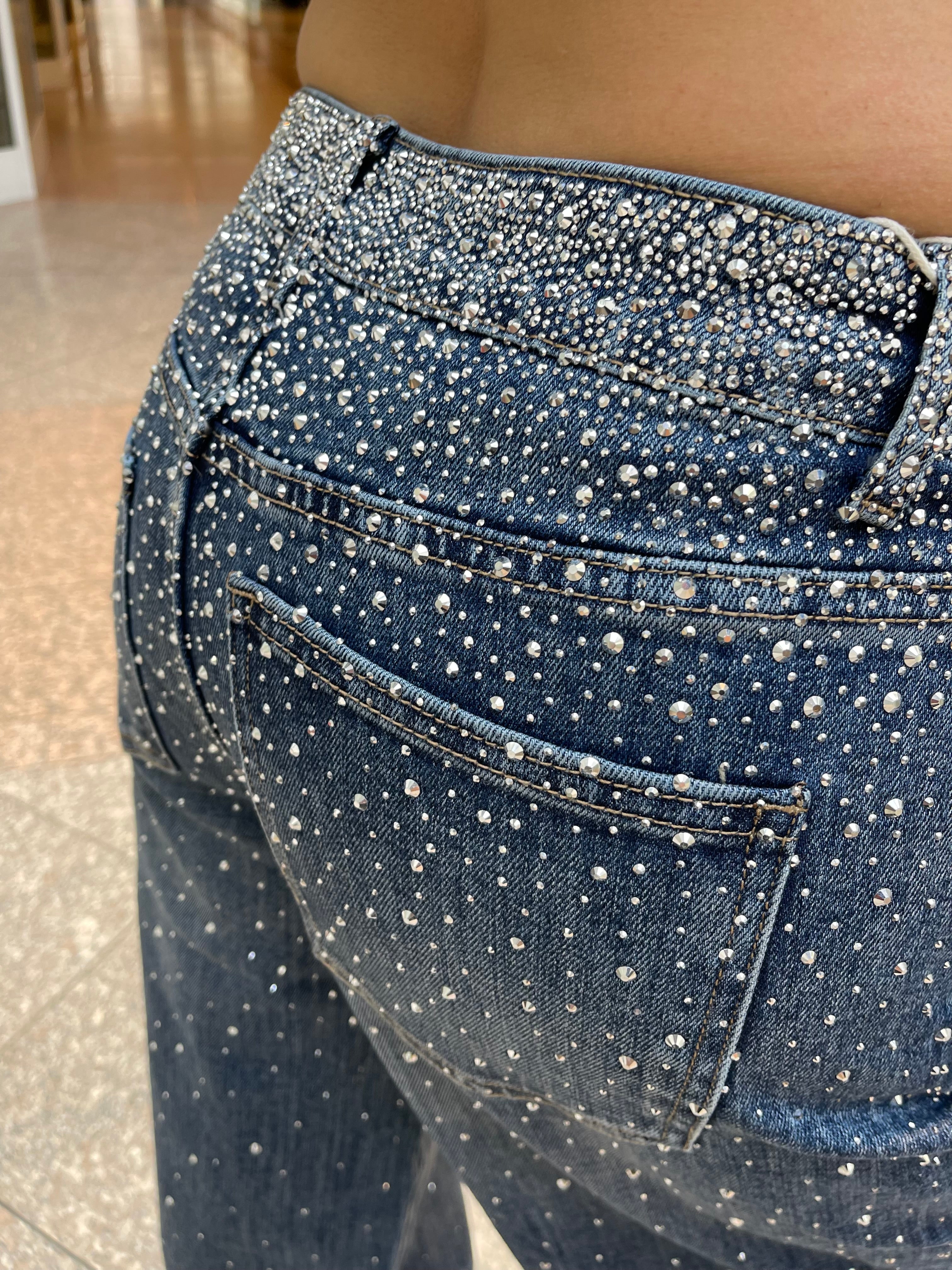 Baggy Style Danity Glitzer Jeans – Wide Leg – Strass Glitter – Sparkly Jeans The Orginal New Version