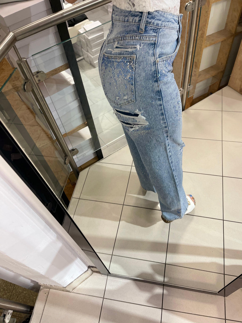 GLITZER JEANS MILANIA
