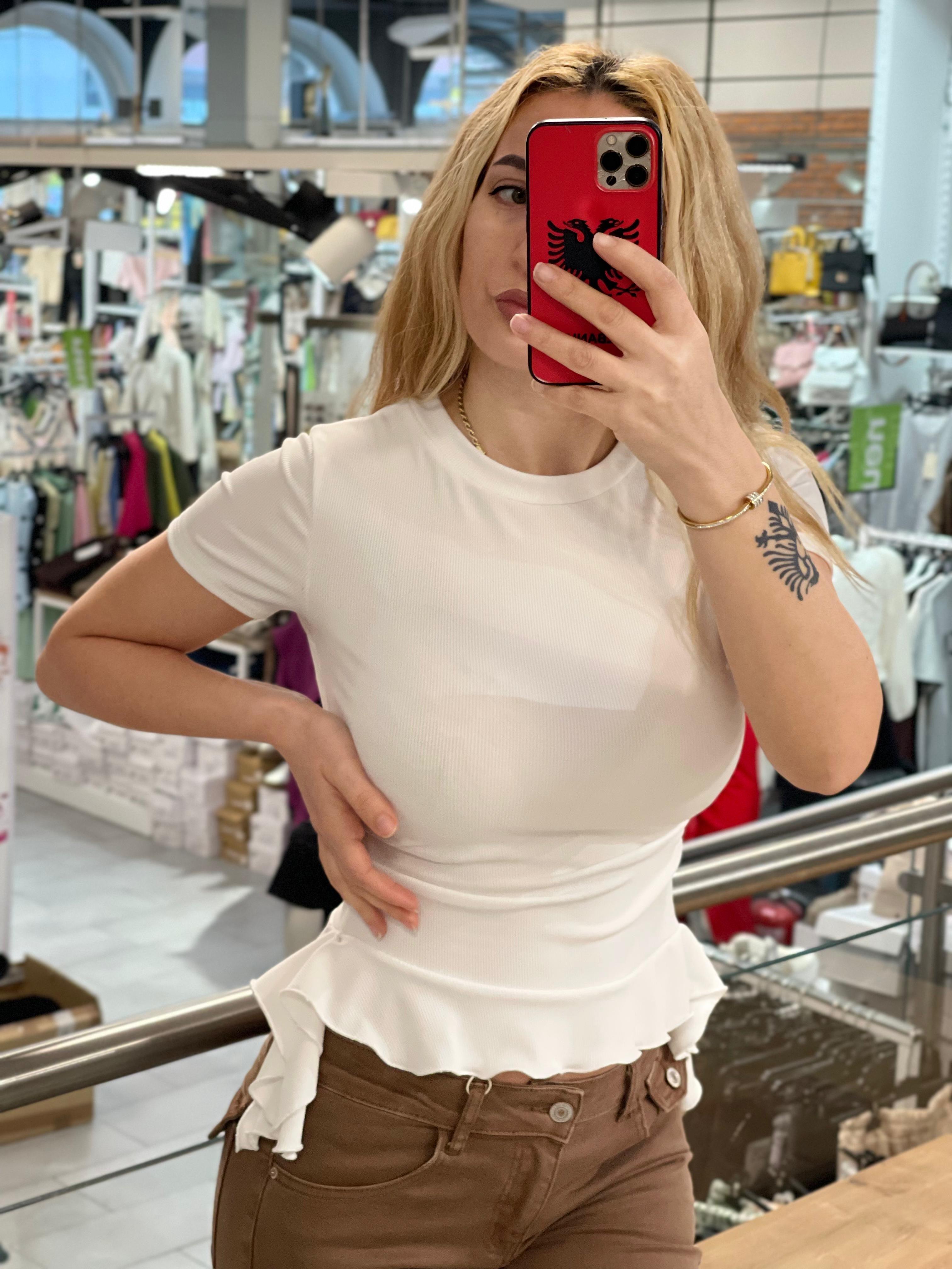 Shirt Zeinab mit Rüschchen