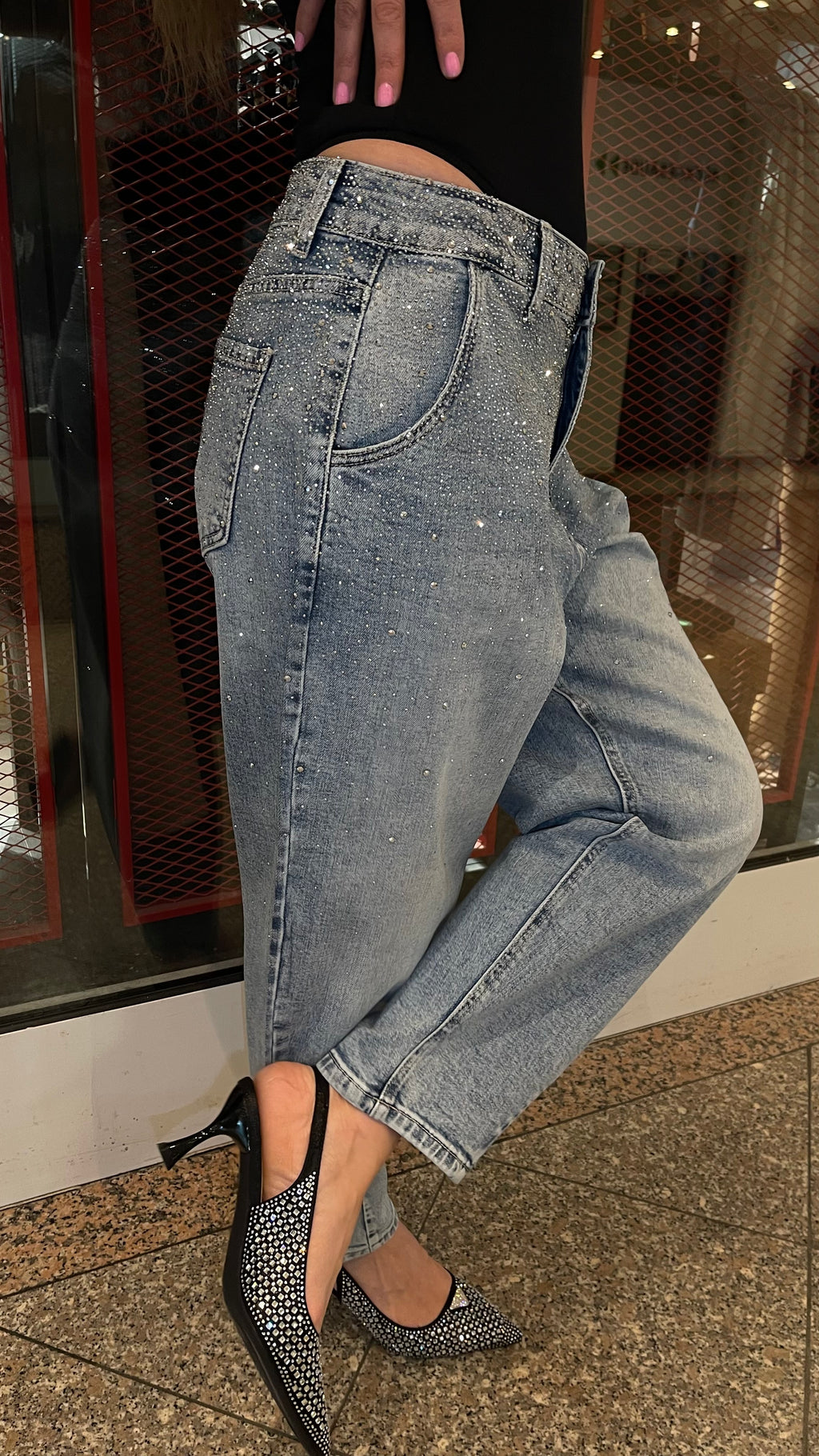 GLITZER JEANS JULIA