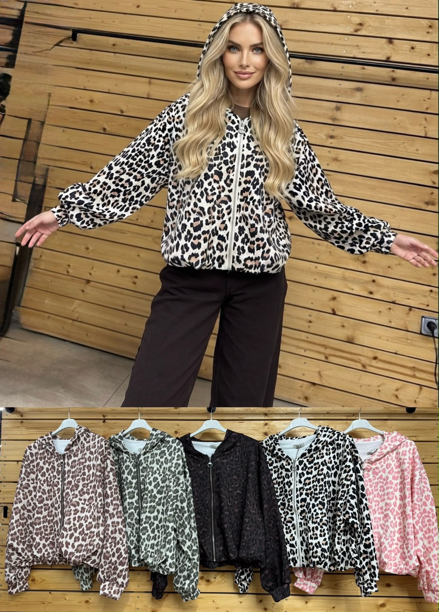 Damen Leo-Kapuzenjacke Wild Elegance