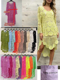 Boho Stickerei- Häckelkleid