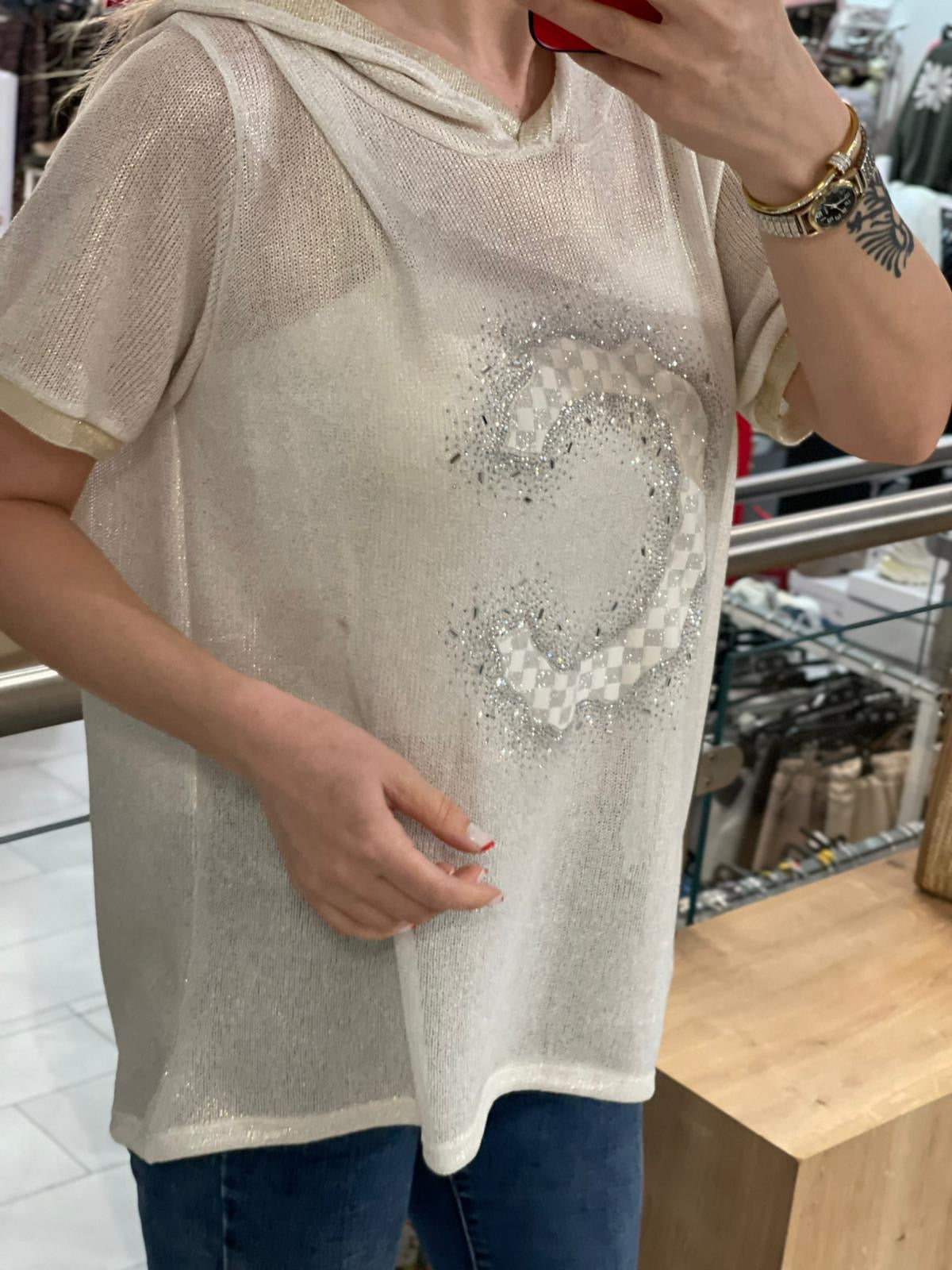 Viskose Kapuzen Shirt Liane