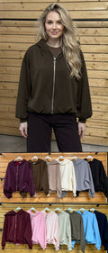Kuschelige Viskose-Sweatshirt-Ballonjacke