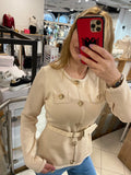 FEINSTRICK JACKE MIT GÜRTEL