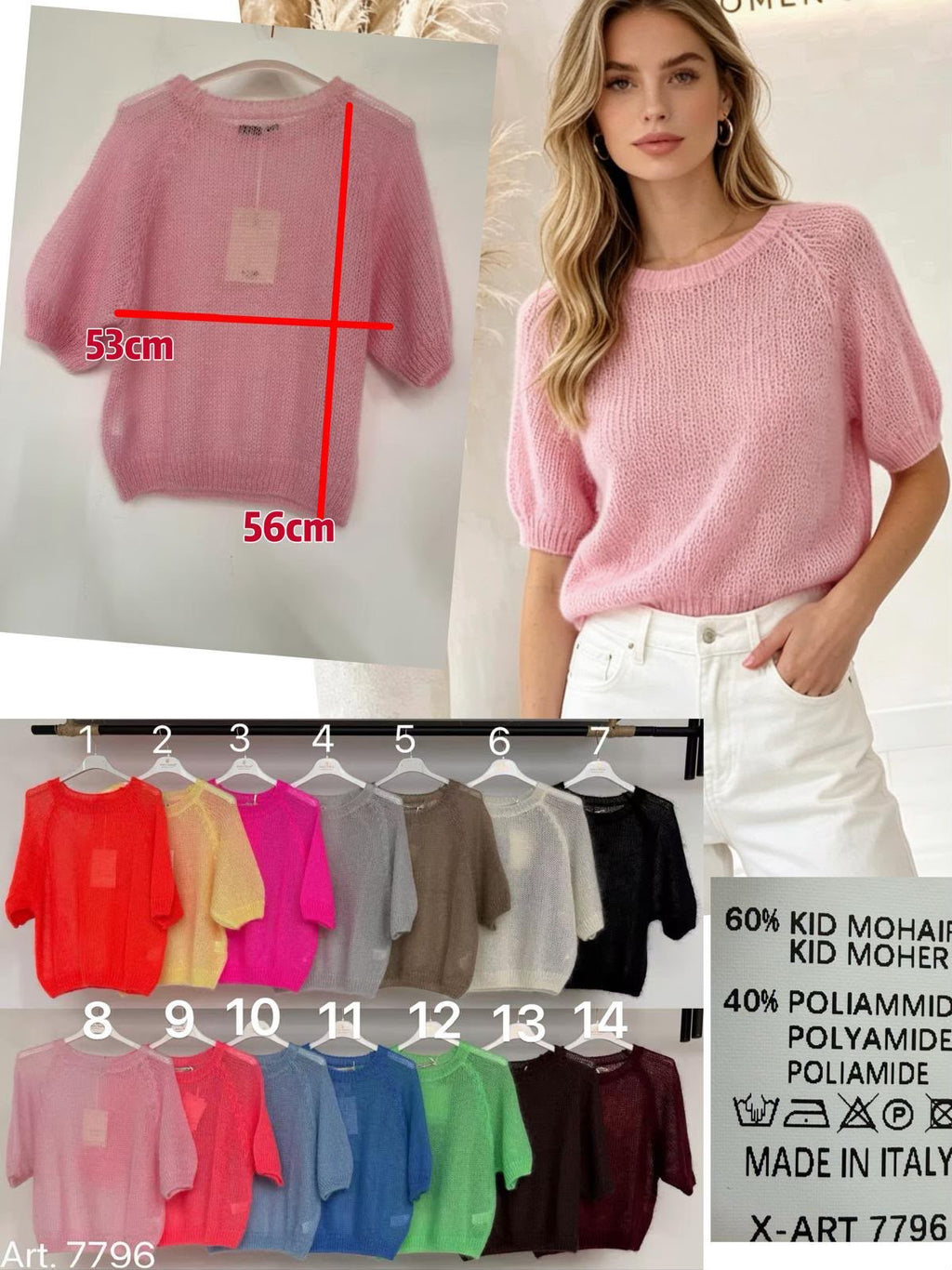 Kuschelige Mohair Pullover mit Puffärmeln – Made in Italy