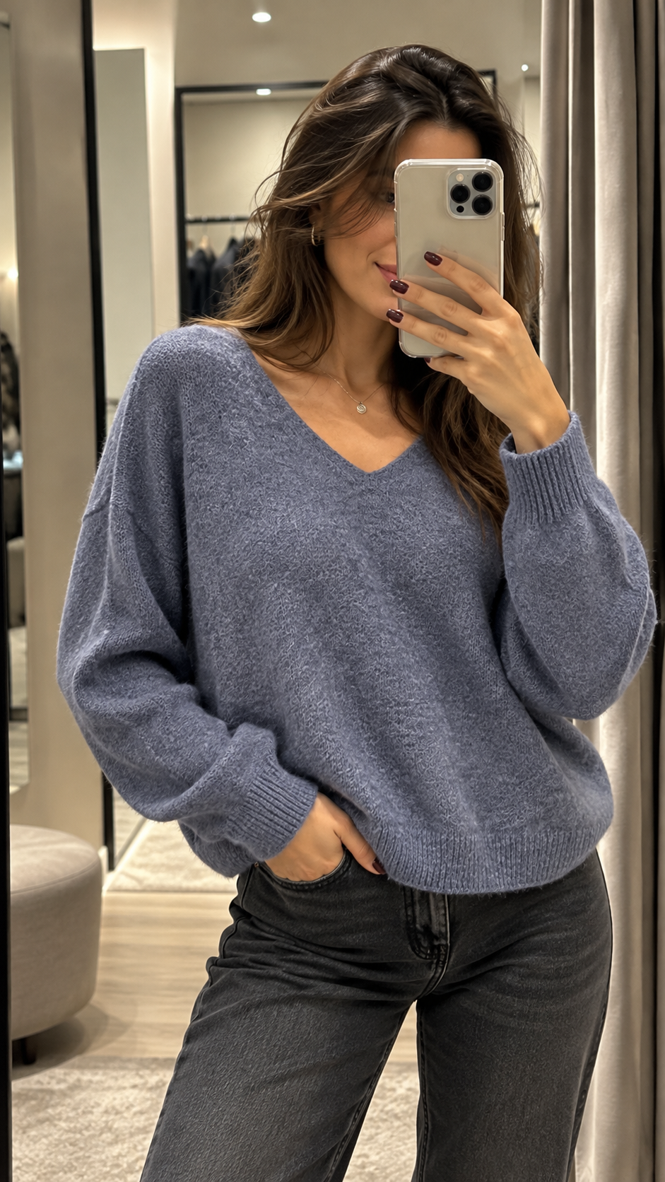 Flauschiger Damenpullover mit 30 % Superfine Alpaka