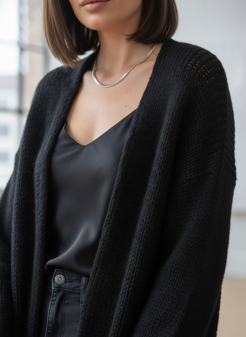CARDIGAN LEA IN SCHWARZ