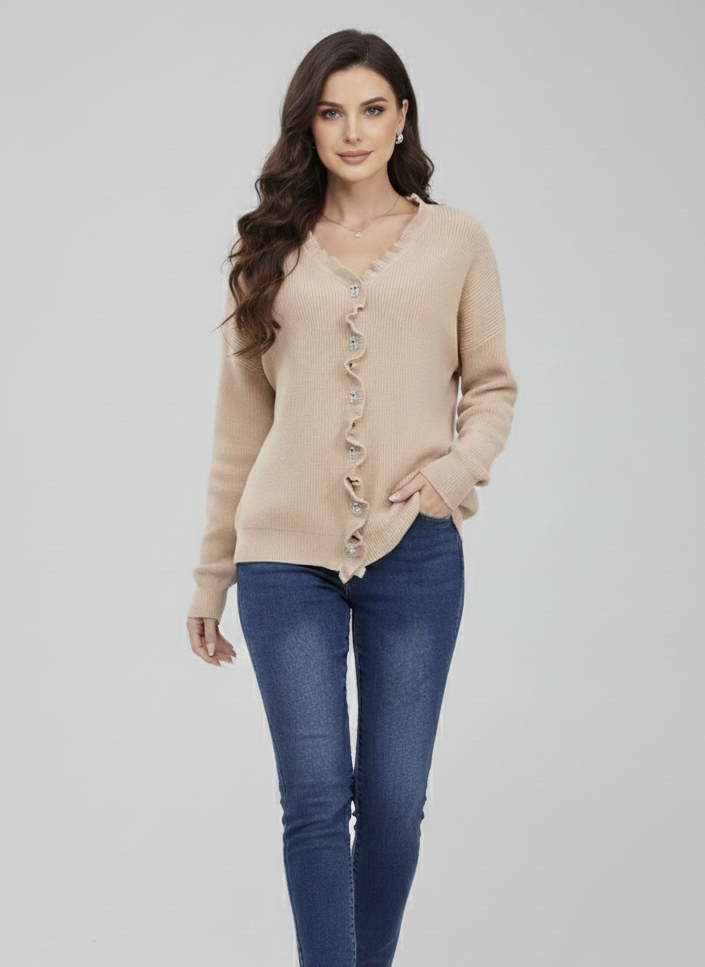 TEDDY KNOPF STRICKJACKE