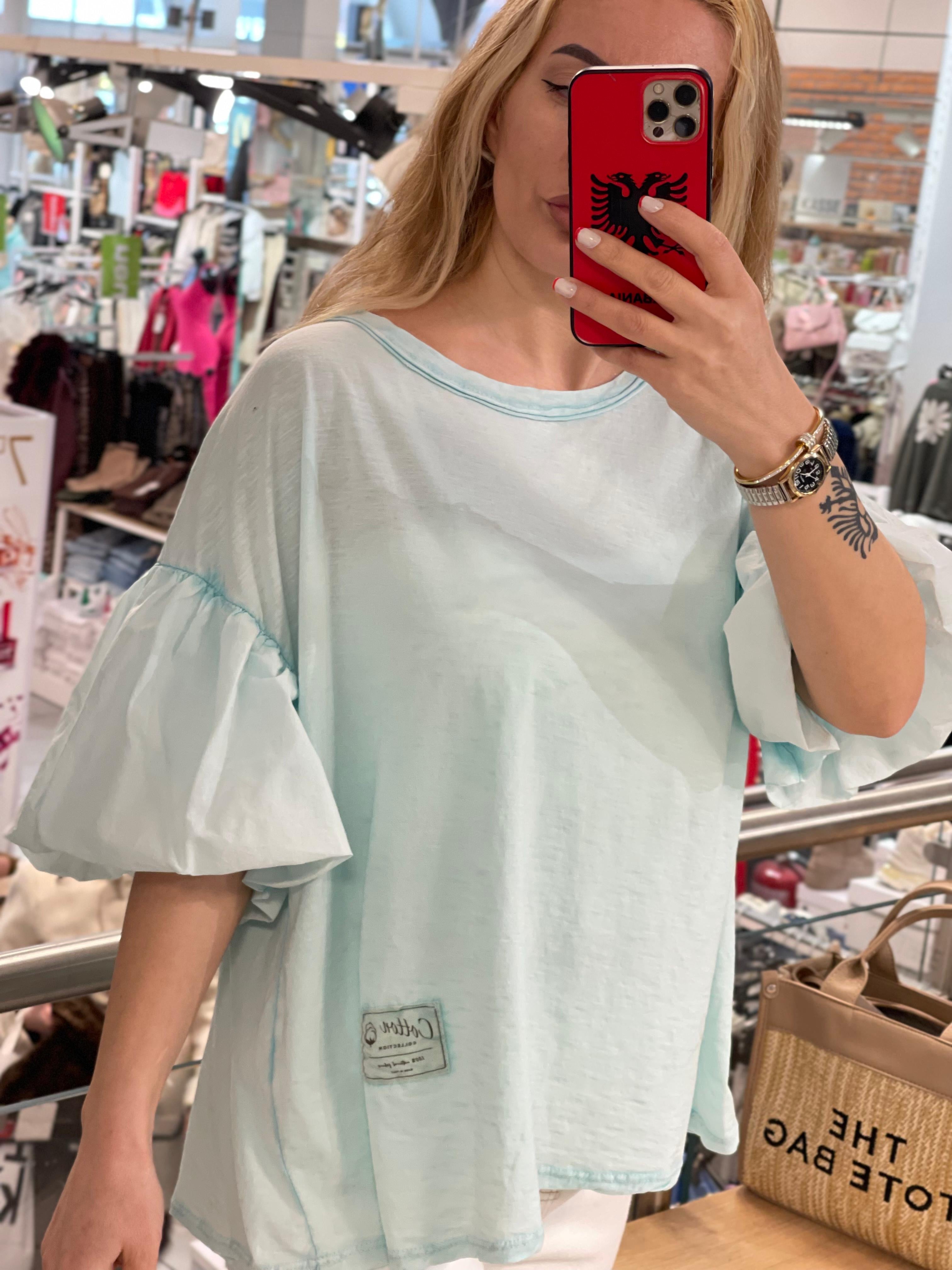 Volante Ärmeln Shirt Manja