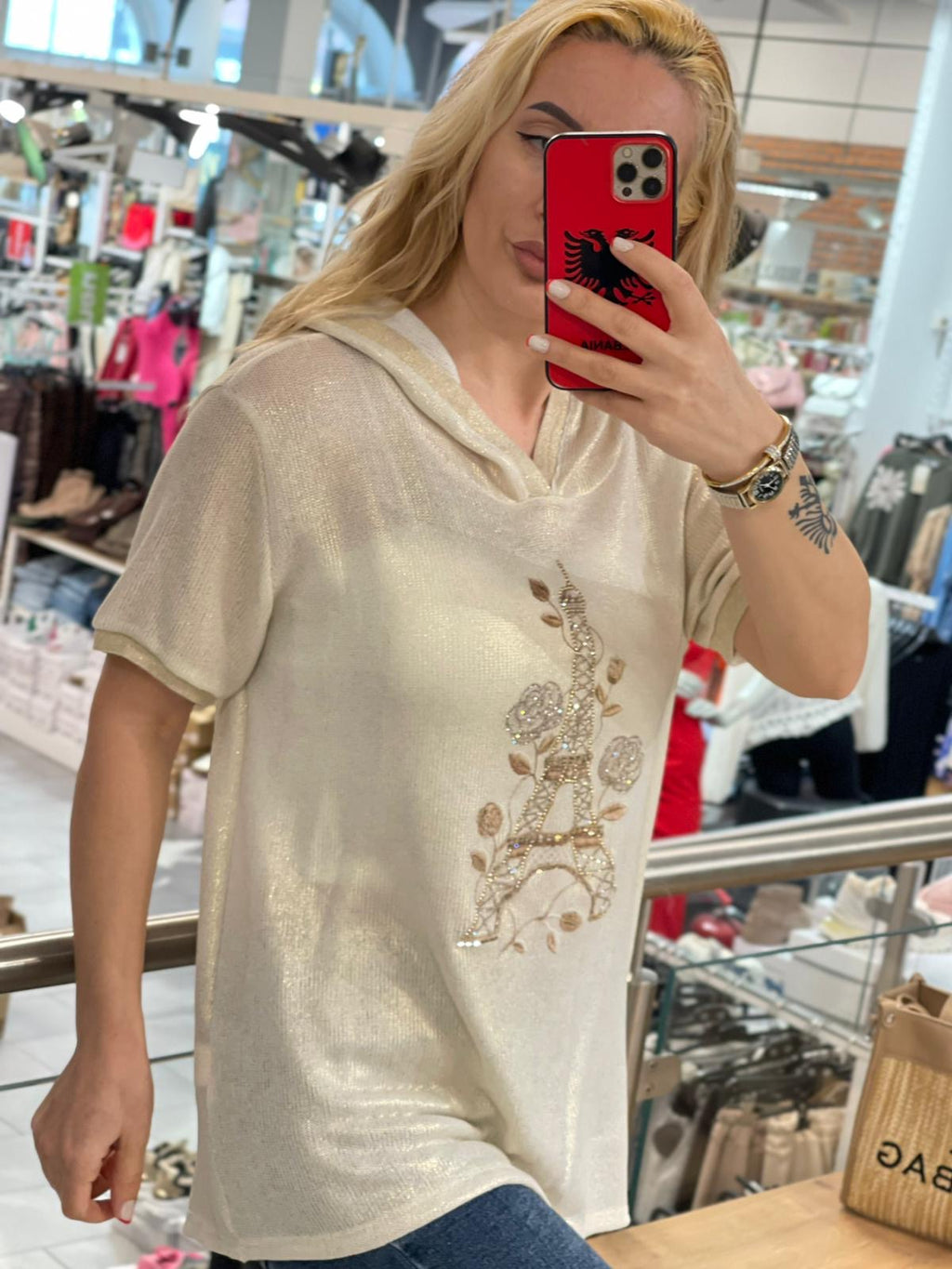 Viskose Kapuzen Shirt Liane