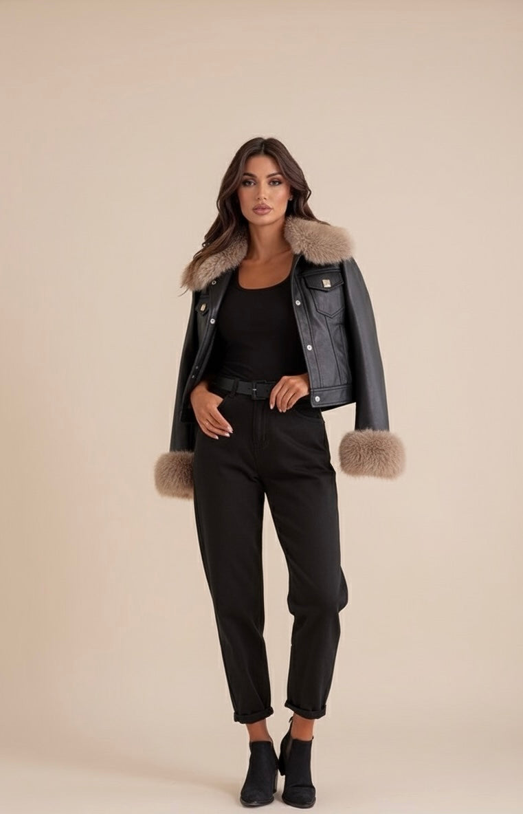 LUXURIÖSE KUNST LEDERJACKE HELEN