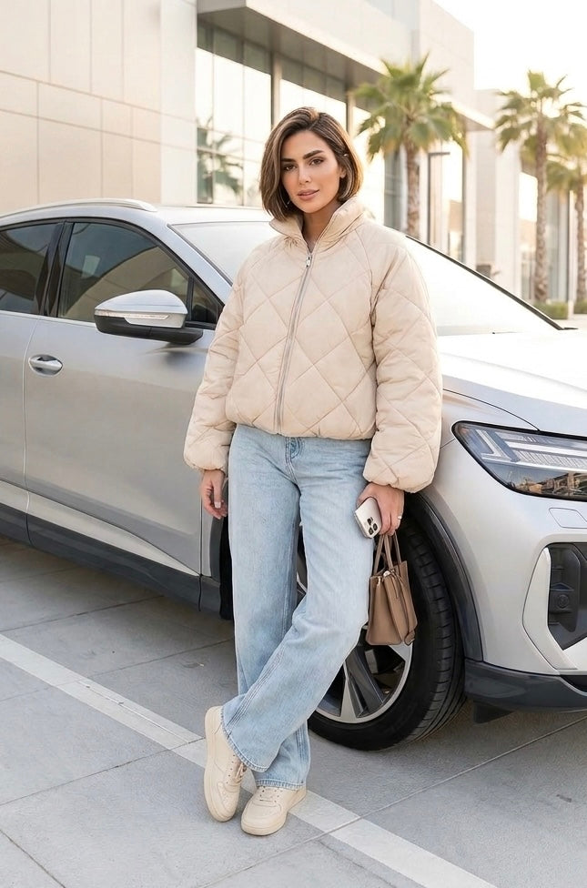 Ultraleichte Ballonjacke im Rauten-Steppdesign Laura￼