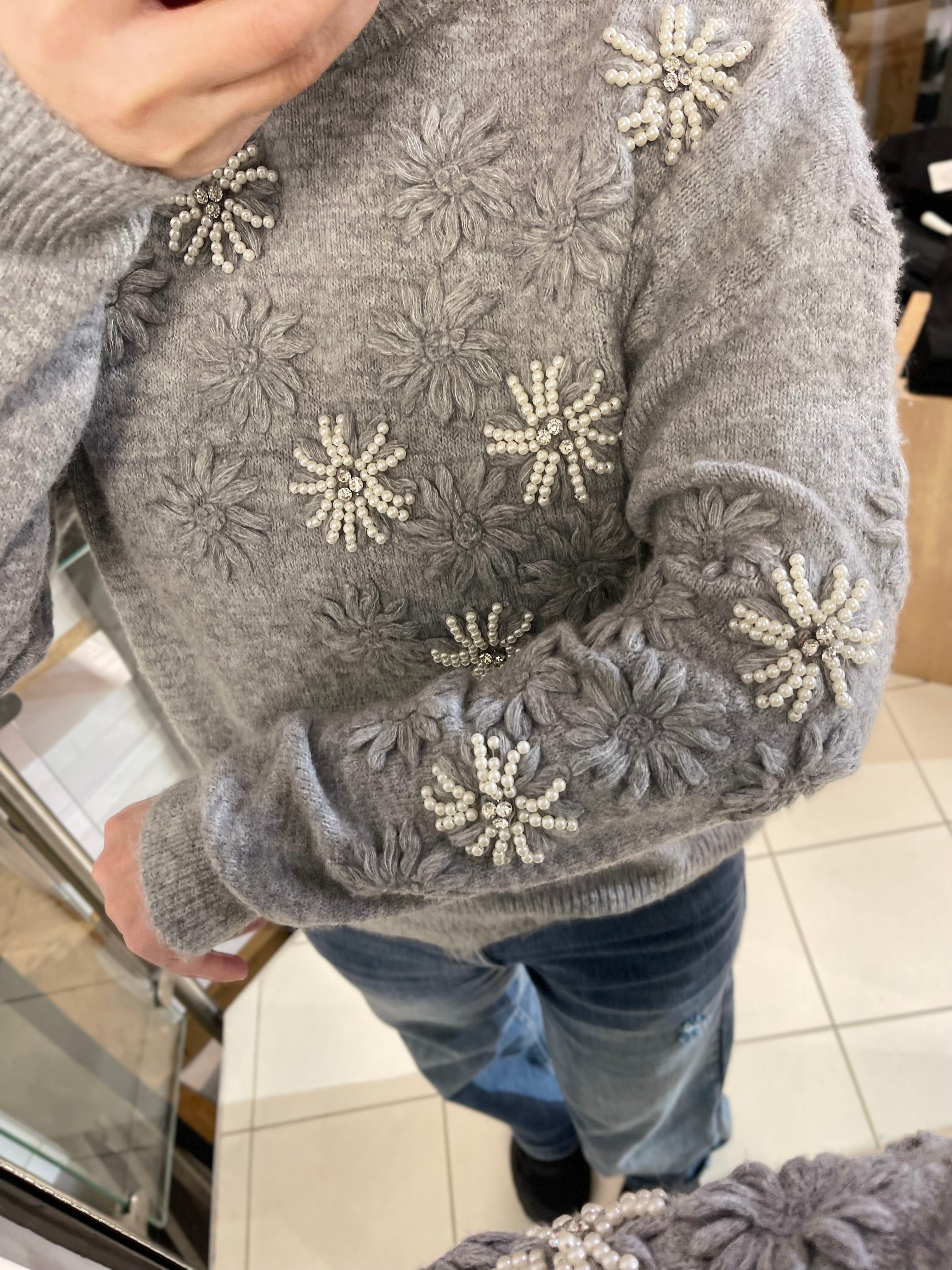 BLÜMCHEN PERLENPULLOVER KATE