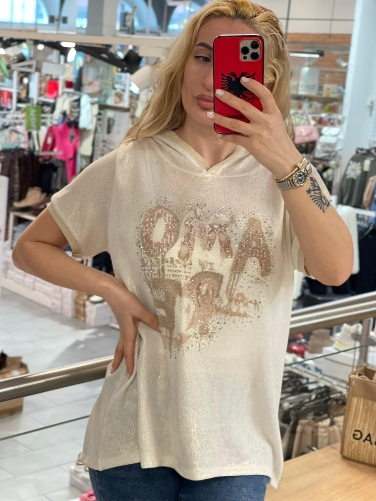 Viskose Kapuzen Shirt Liane