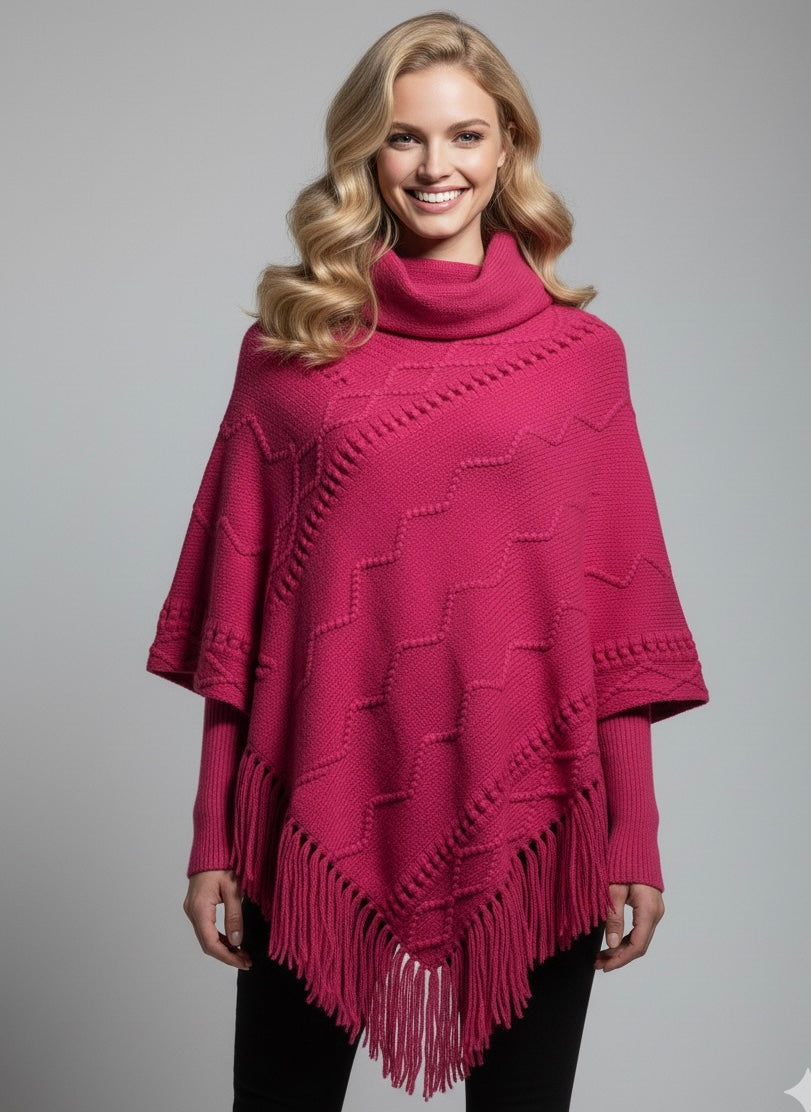 PONCHO ALINA IN PINK