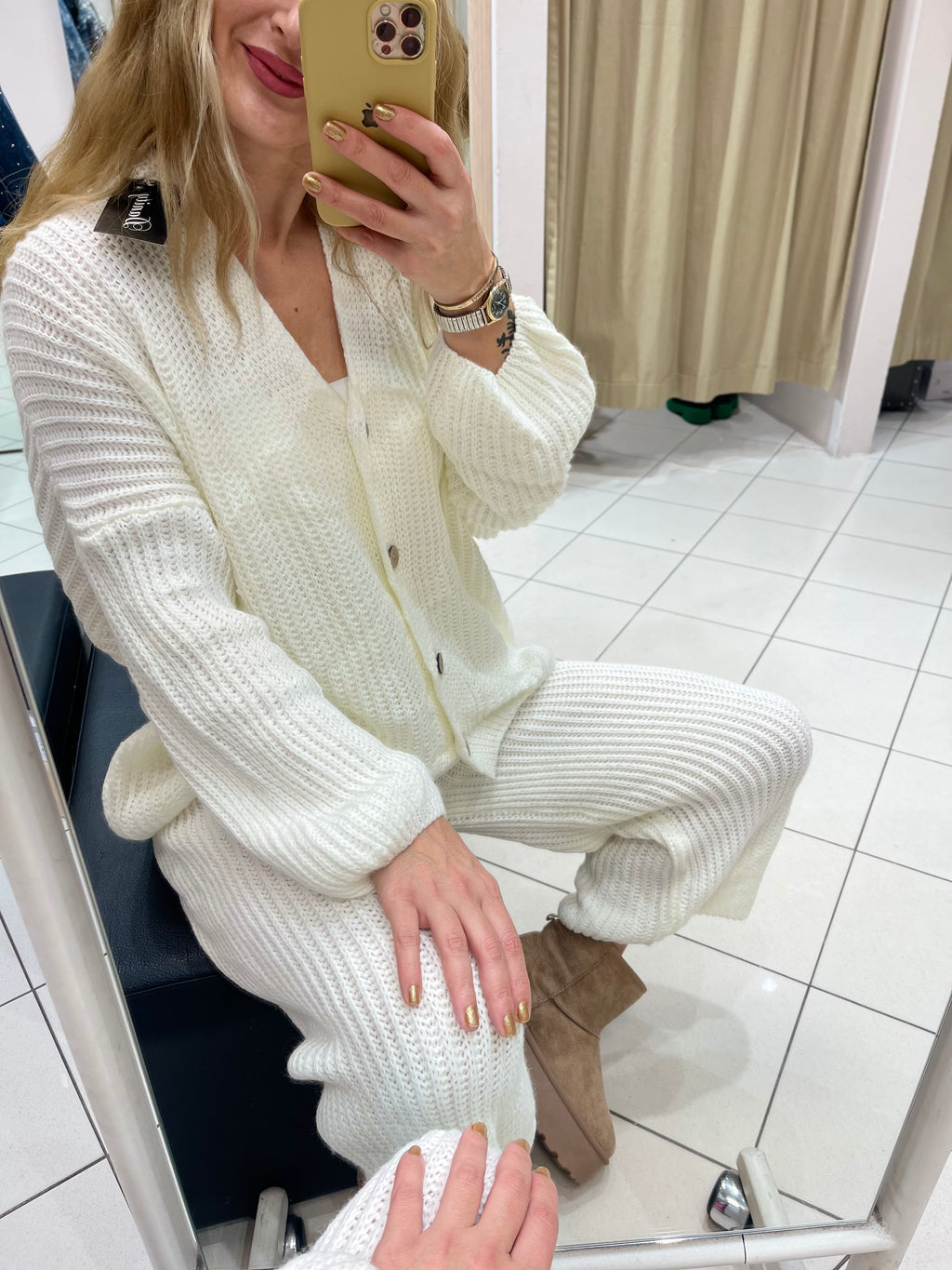 STRICK-ZWEITEILER IN WEISS