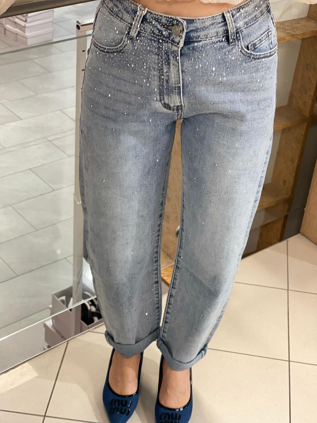 Mom Strass Jeans