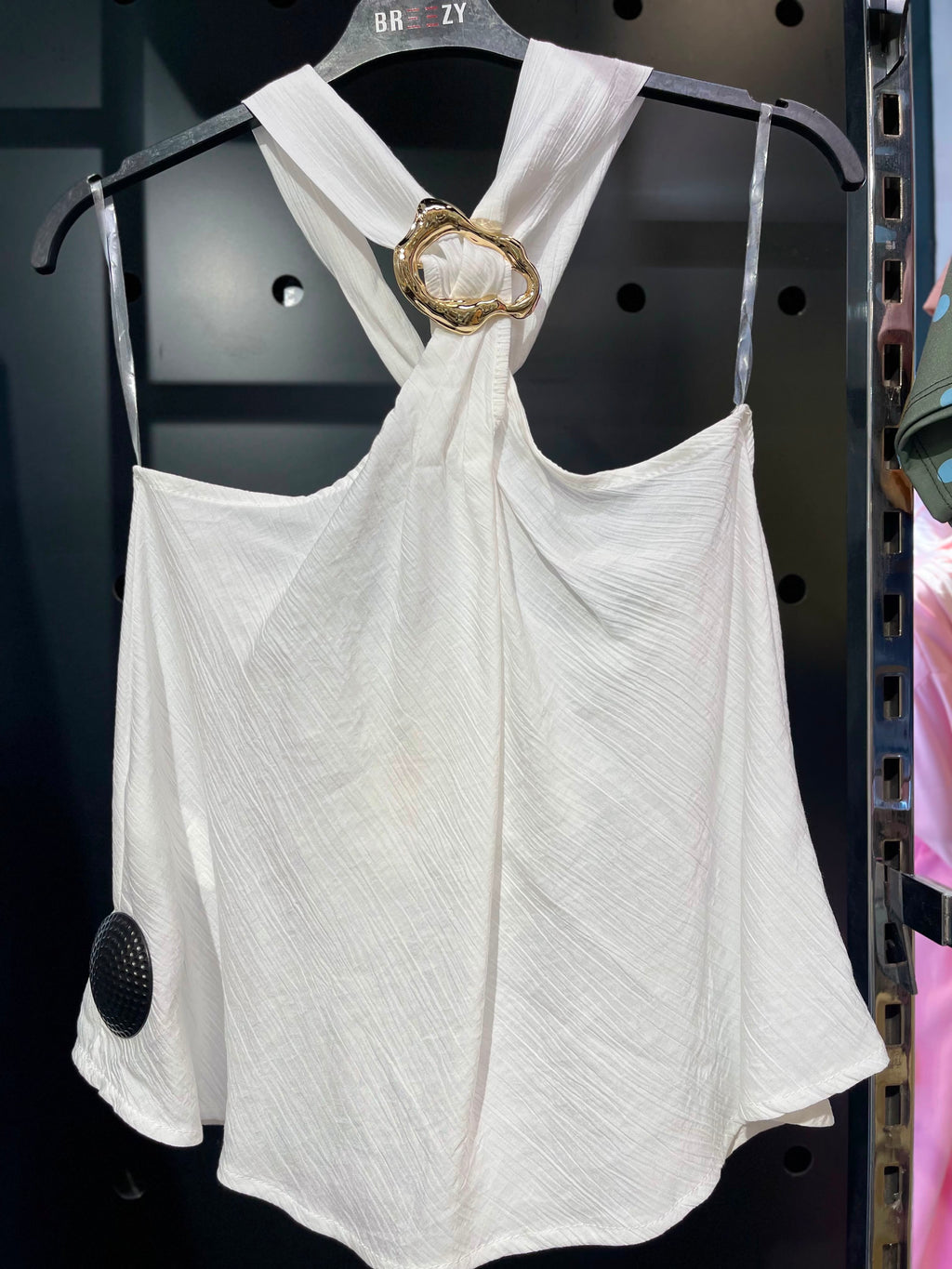 Neckholder Top mit Brosche