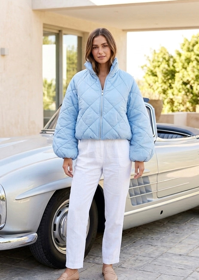 Ultraleichte Ballonjacke im Rauten-Steppdesign Laura￼