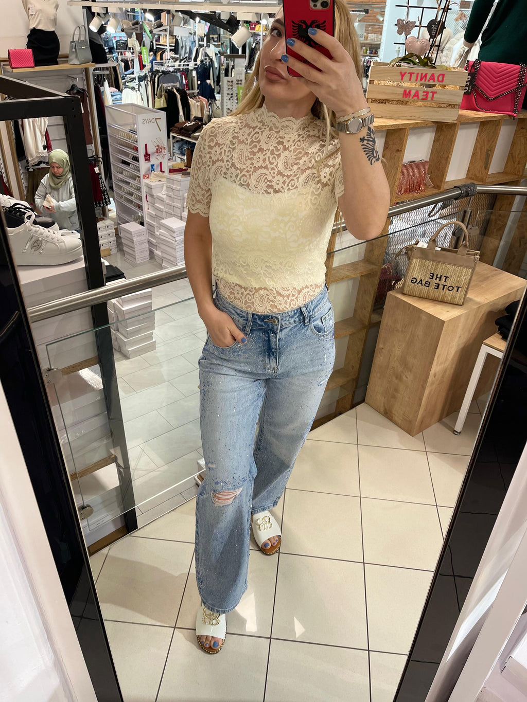 GLITZER JEANS MILANIA