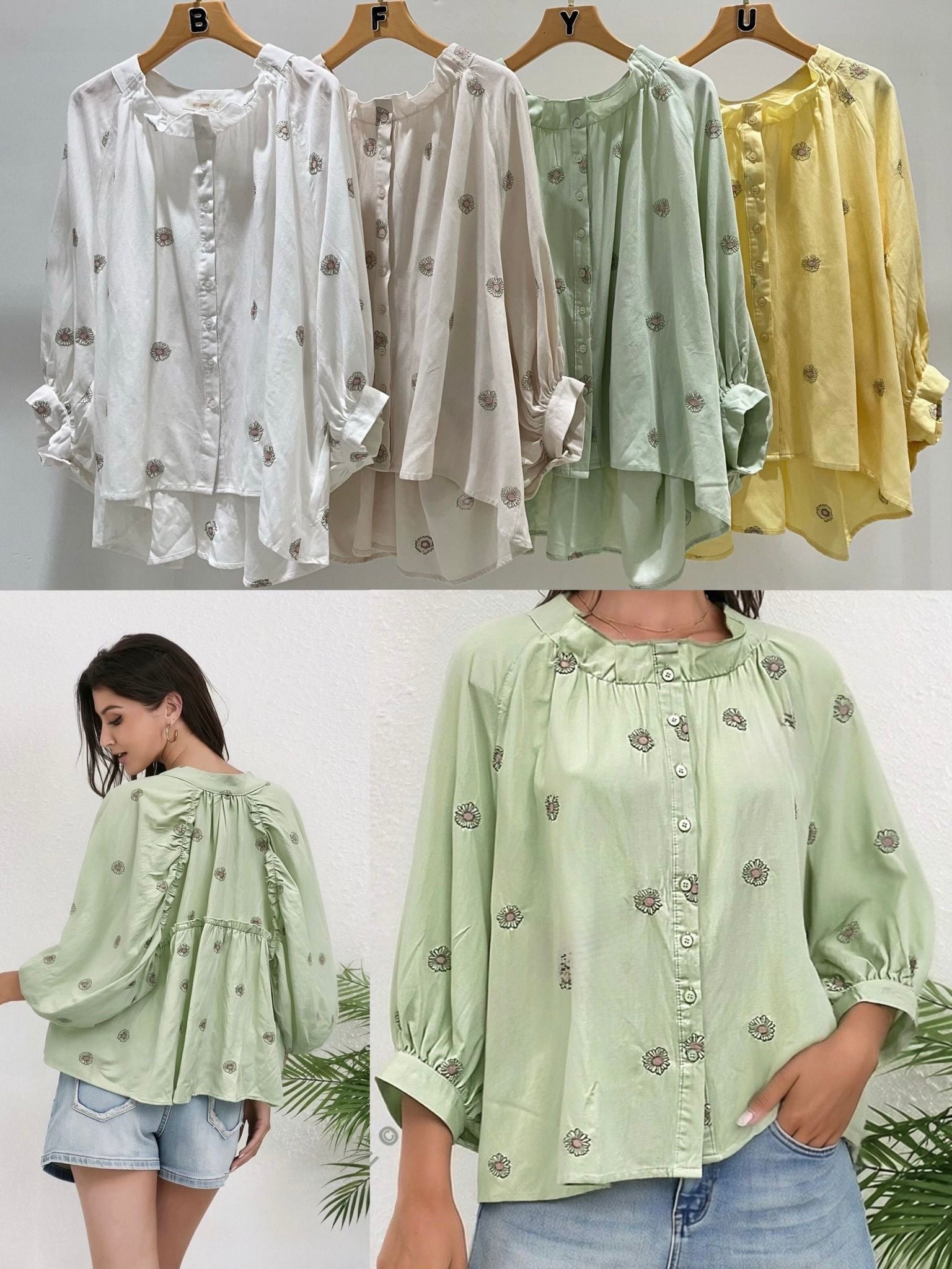 Bluse mit Blümchen Design