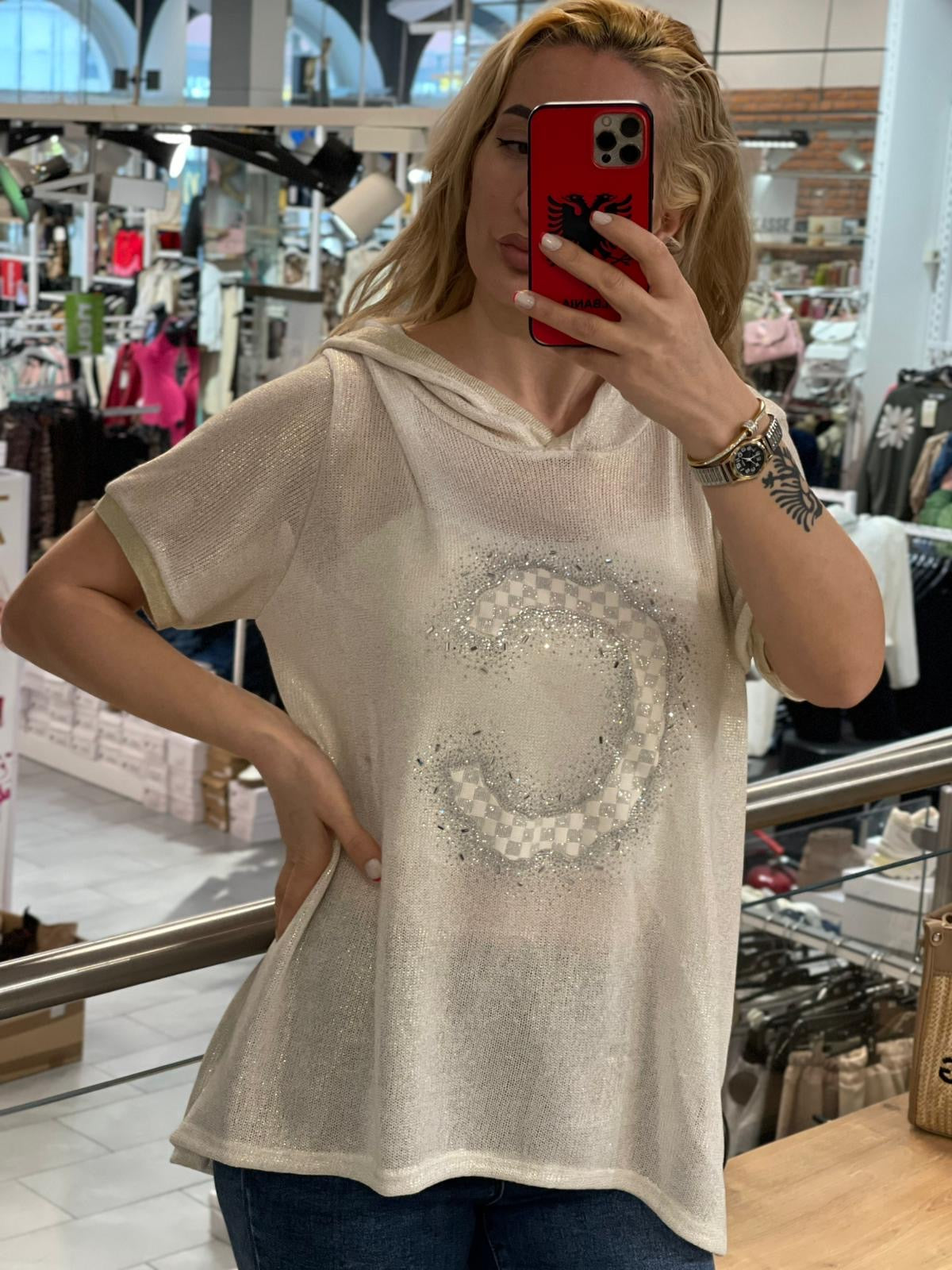 Viskose Kapuzen Shirt Liane