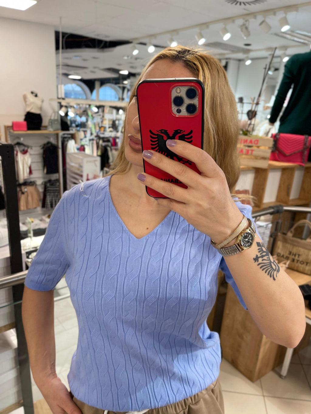 HALBARM ZOPFSTRICK SHIRT