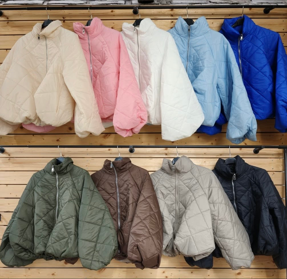 Ultraleichte Ballonjacke im Rauten-Steppdesign Laura￼