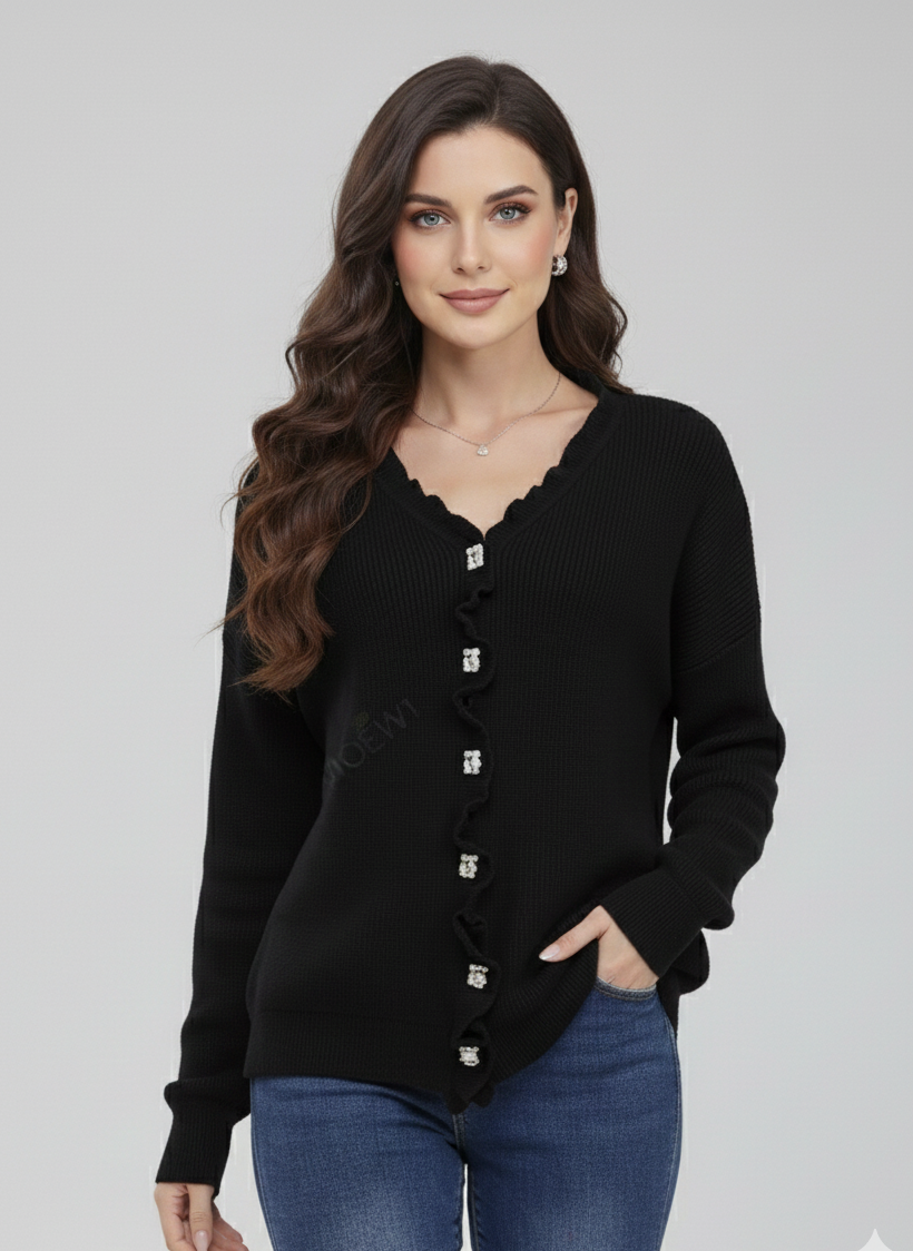 TEDDY KNOPF STRICKJACKE