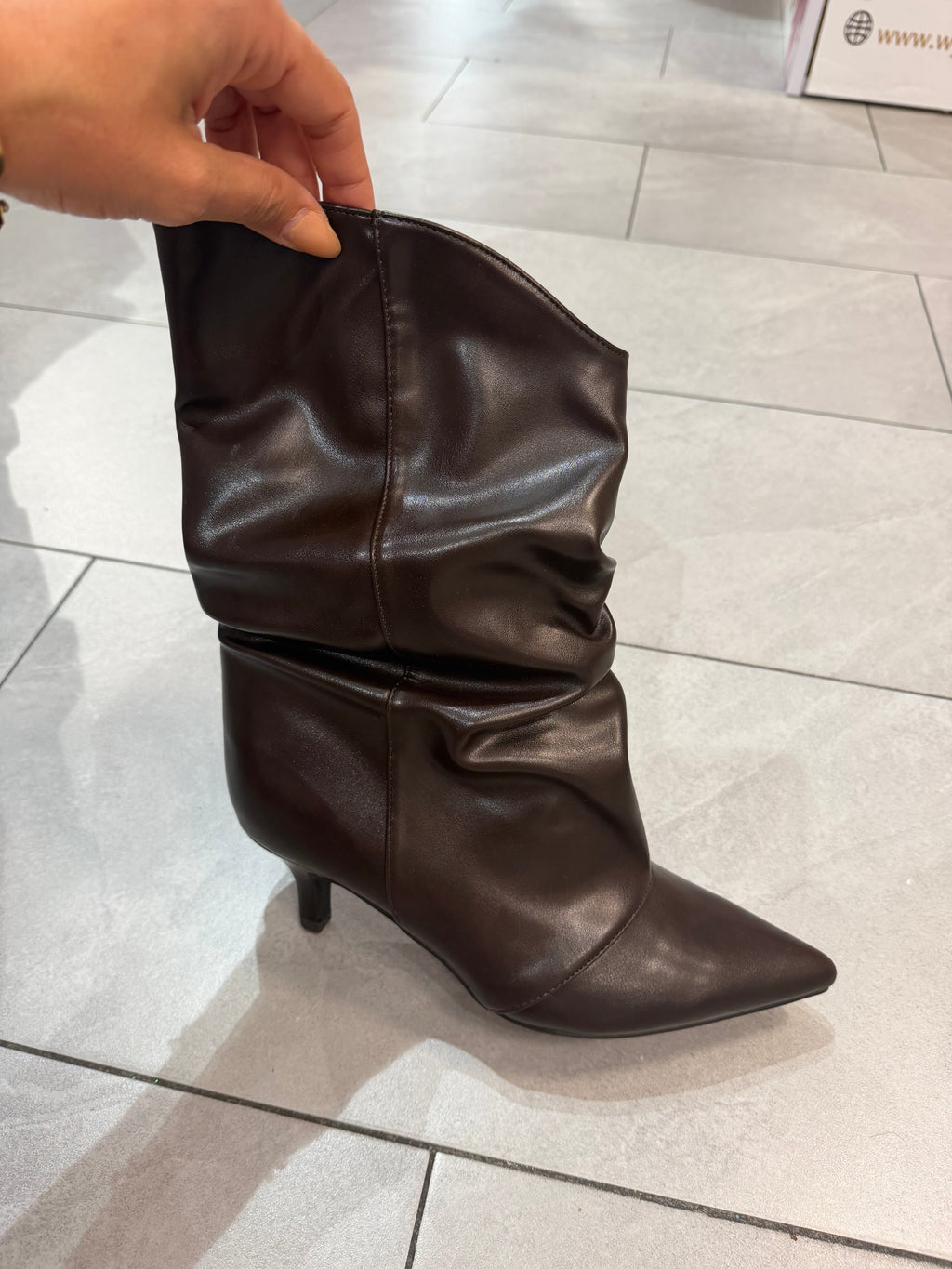 Damen Raffstiefel Slouchy