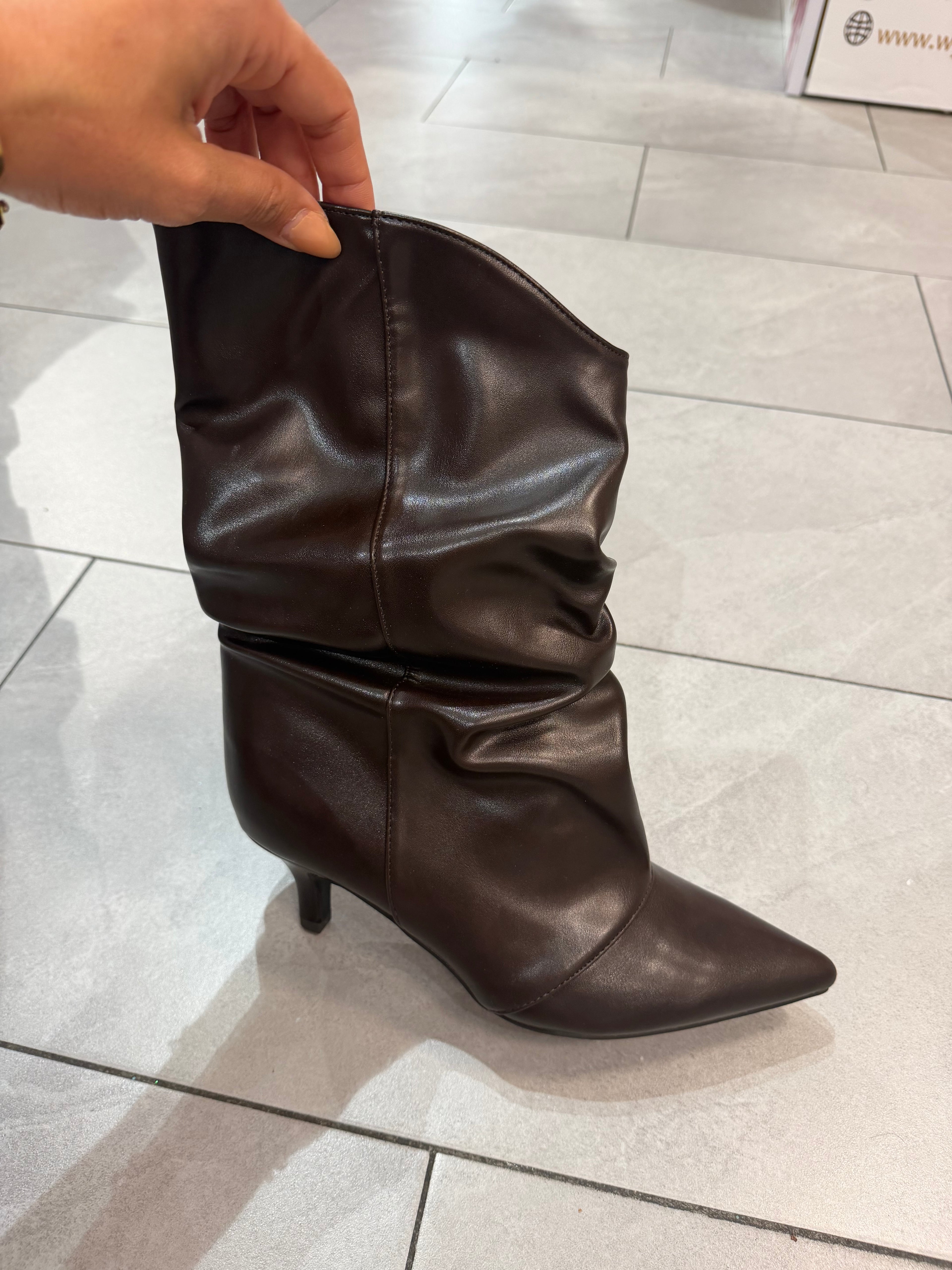 Damen Raffstiefel Slouchy