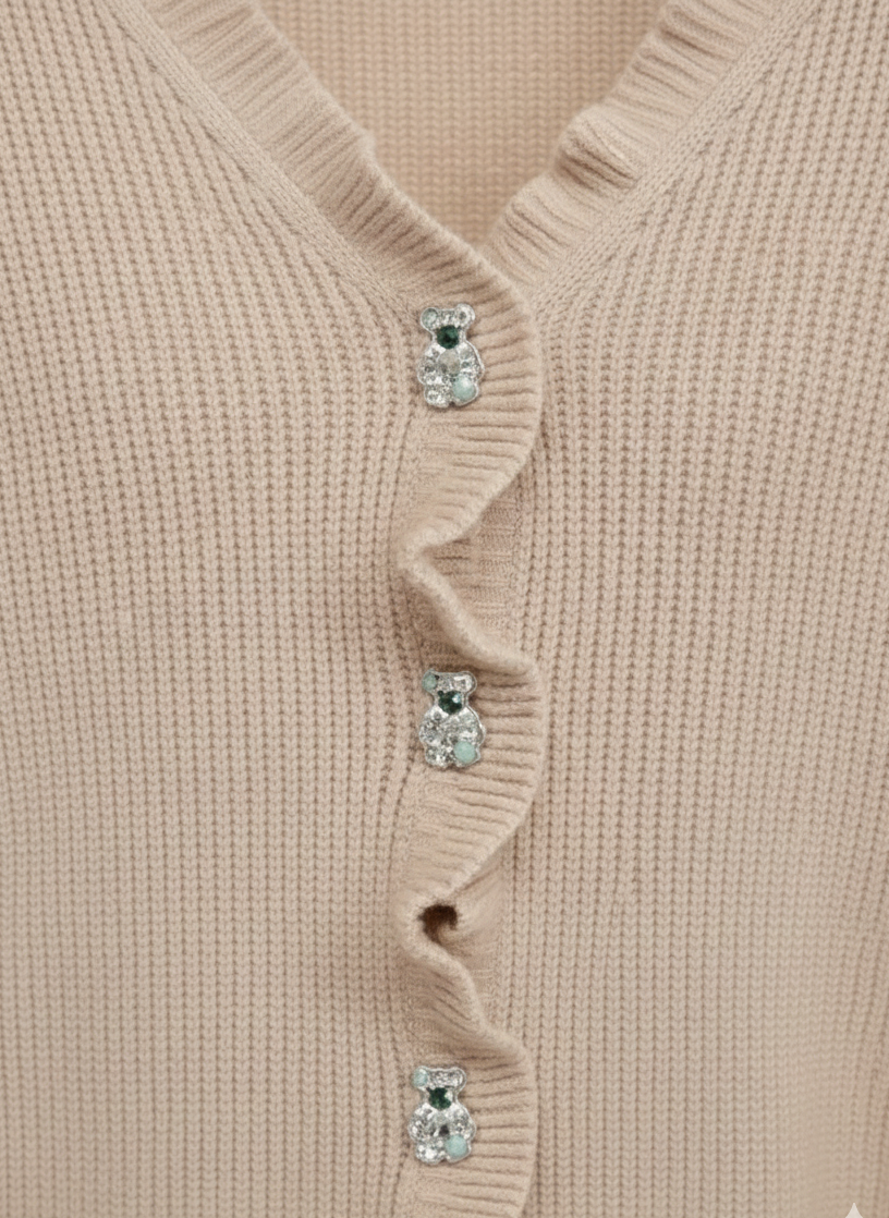 TEDDY KNOPF STRICKJACKE