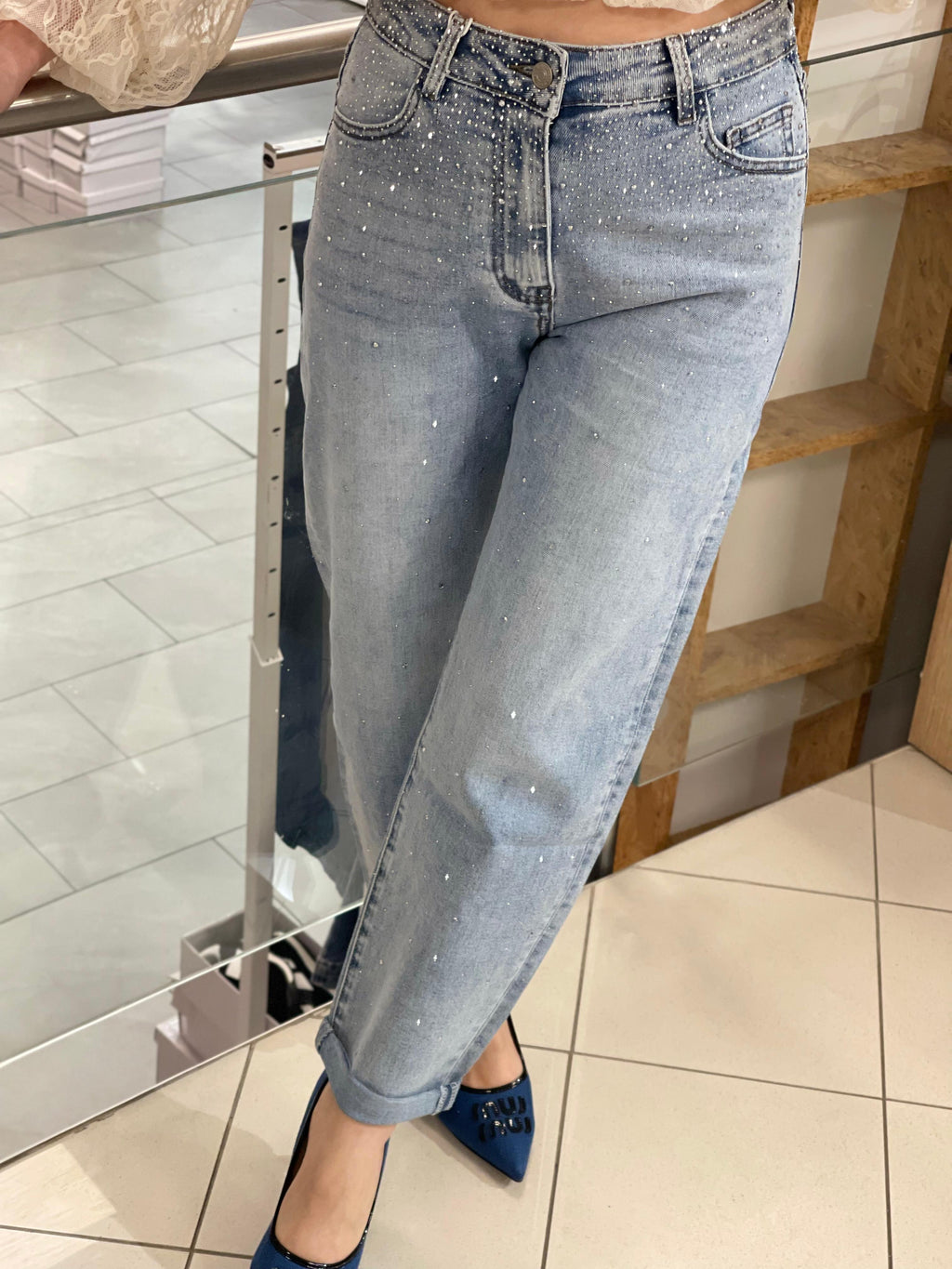 Mom Strass Jeans