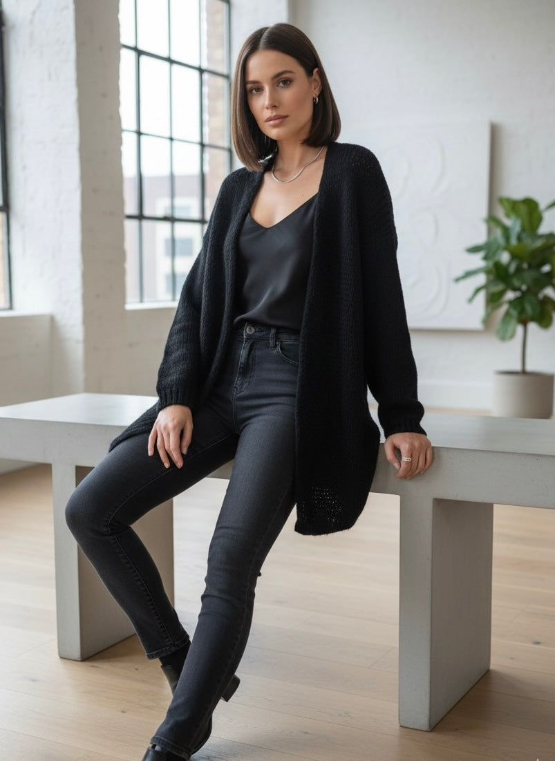 CARDIGAN LEA IN SCHWARZ