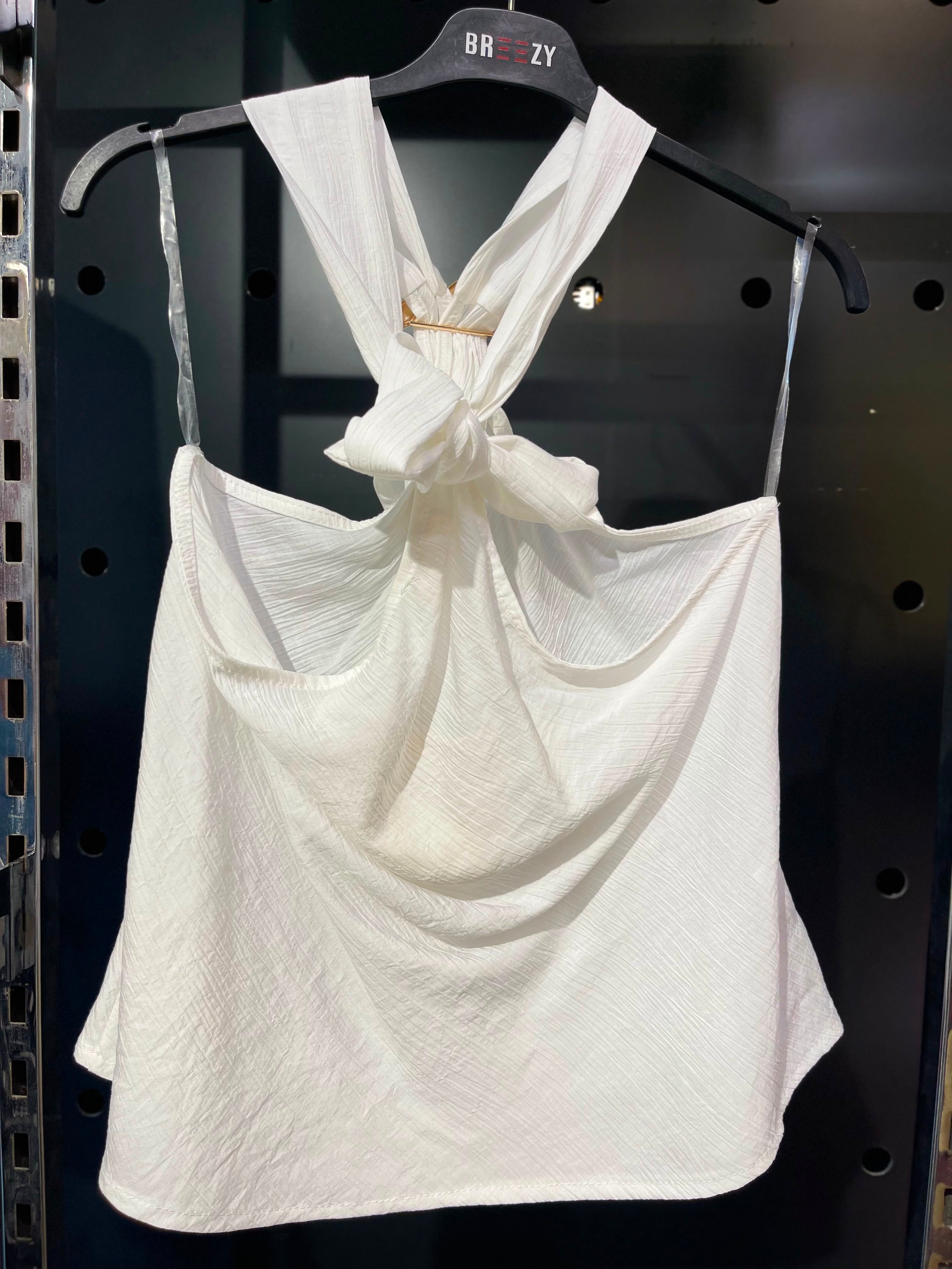 Neckholder Top mit Brosche