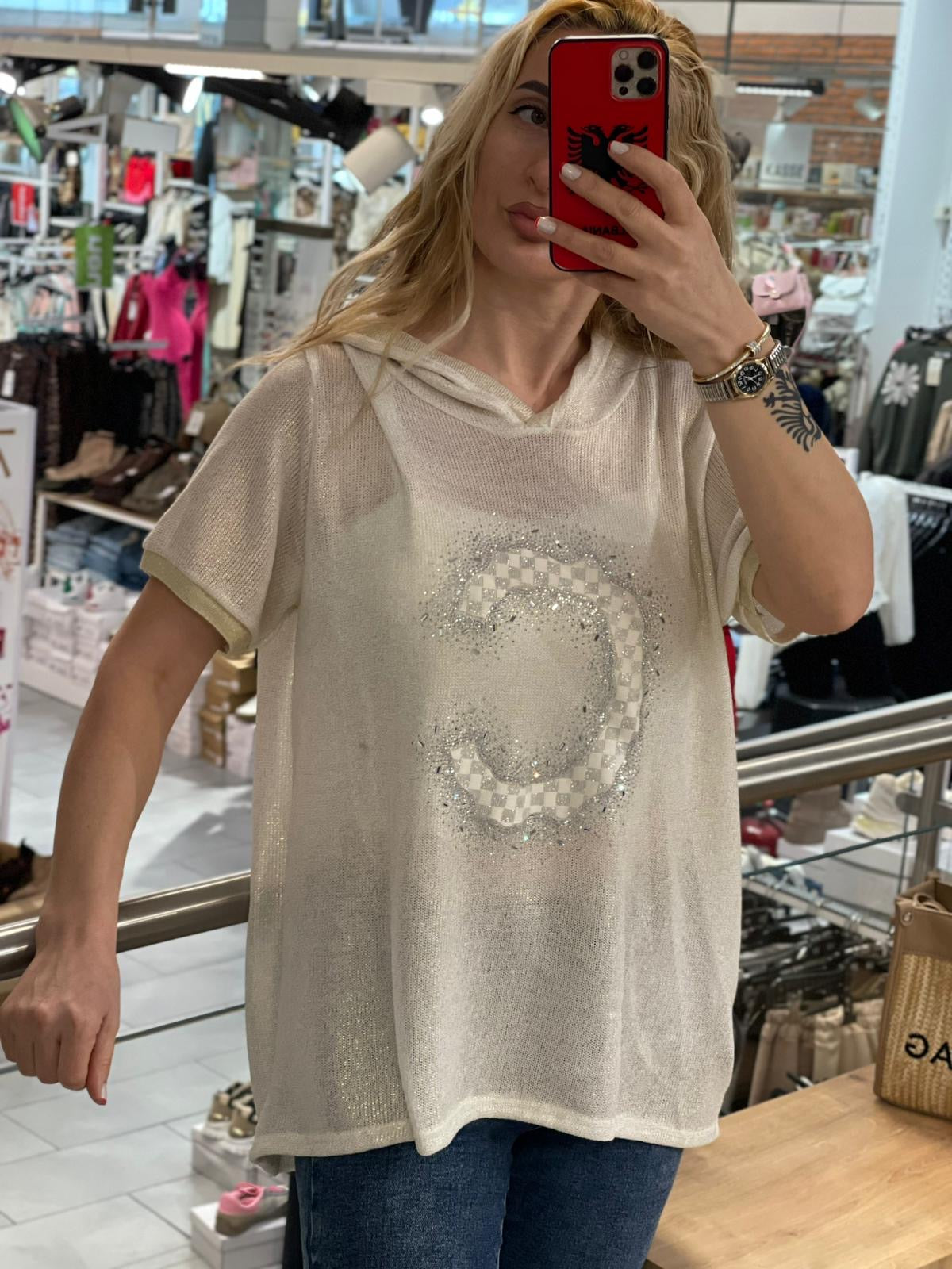 Viskose Kapuzen Shirt Liane