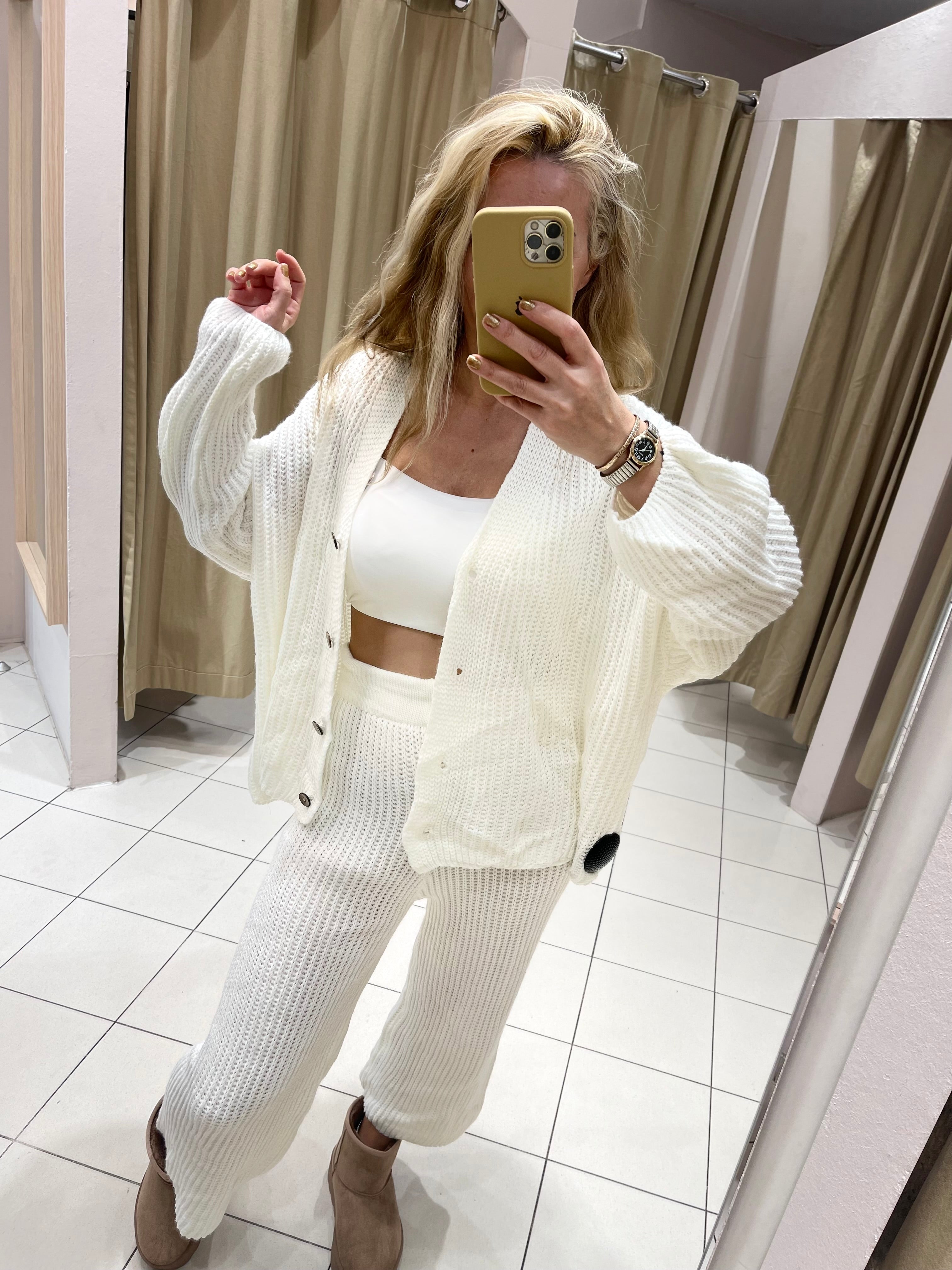 STRICK-ZWEITEILER IN WEISS