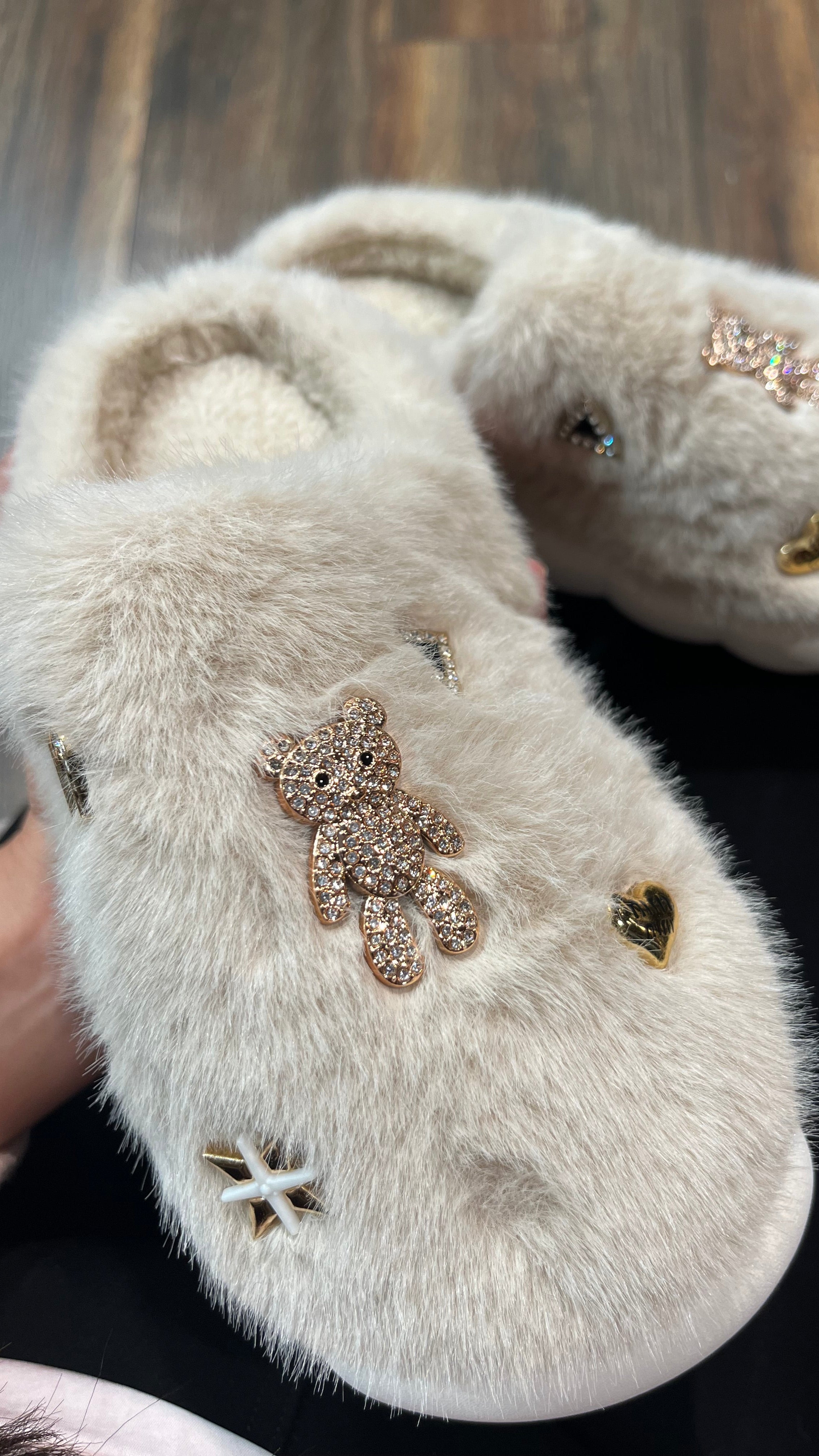 TEDDY GLAM SLIPPERS BEIGE