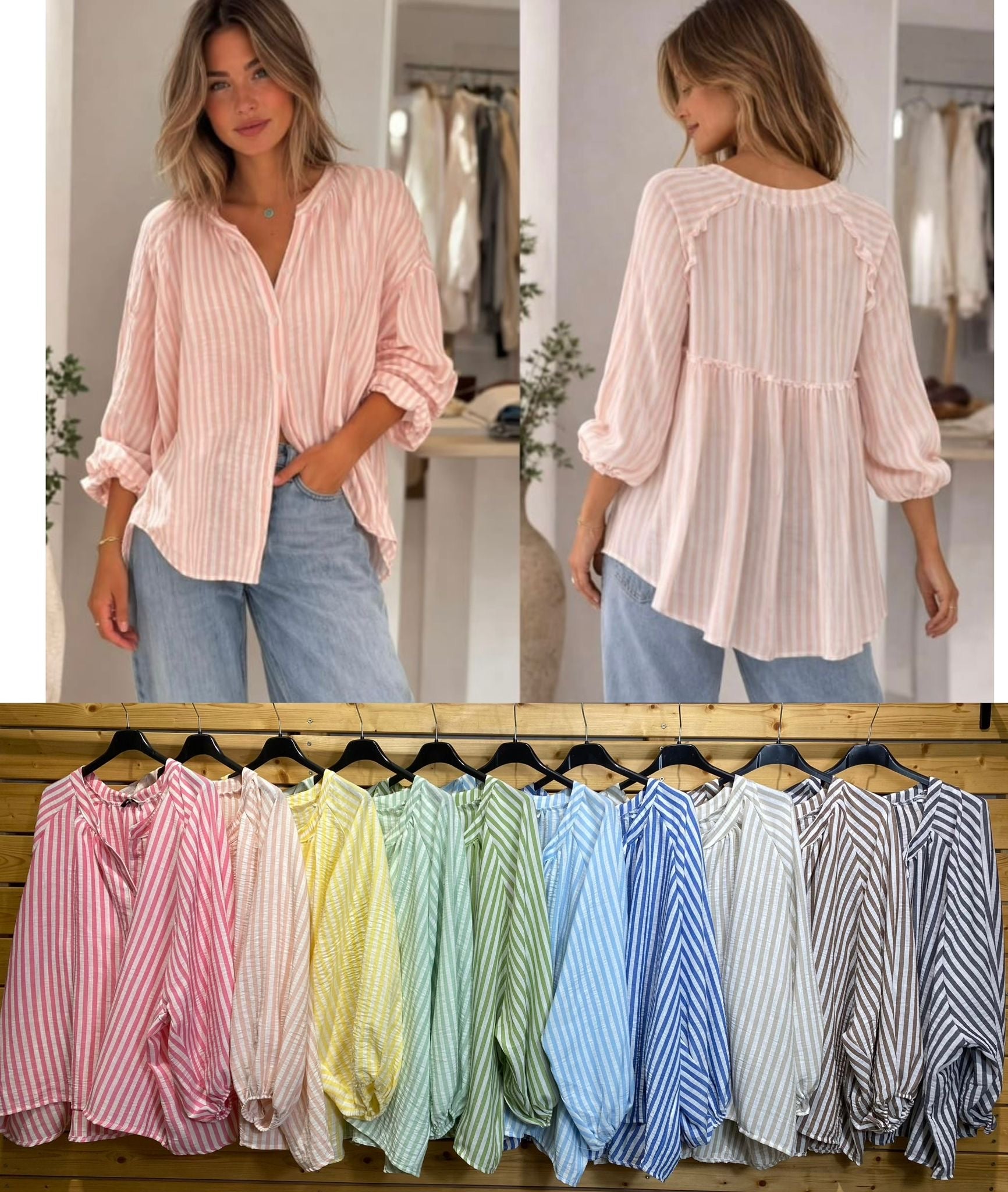 Bluse Katrin gestreift