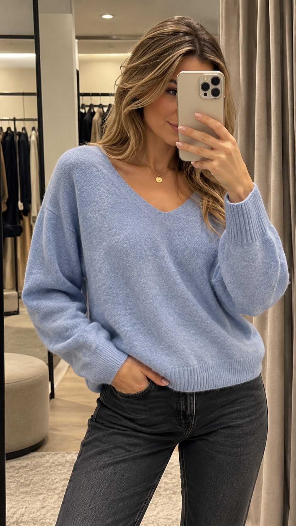 Flauschiger Damenpullover mit 30 % Superfine Alpaka