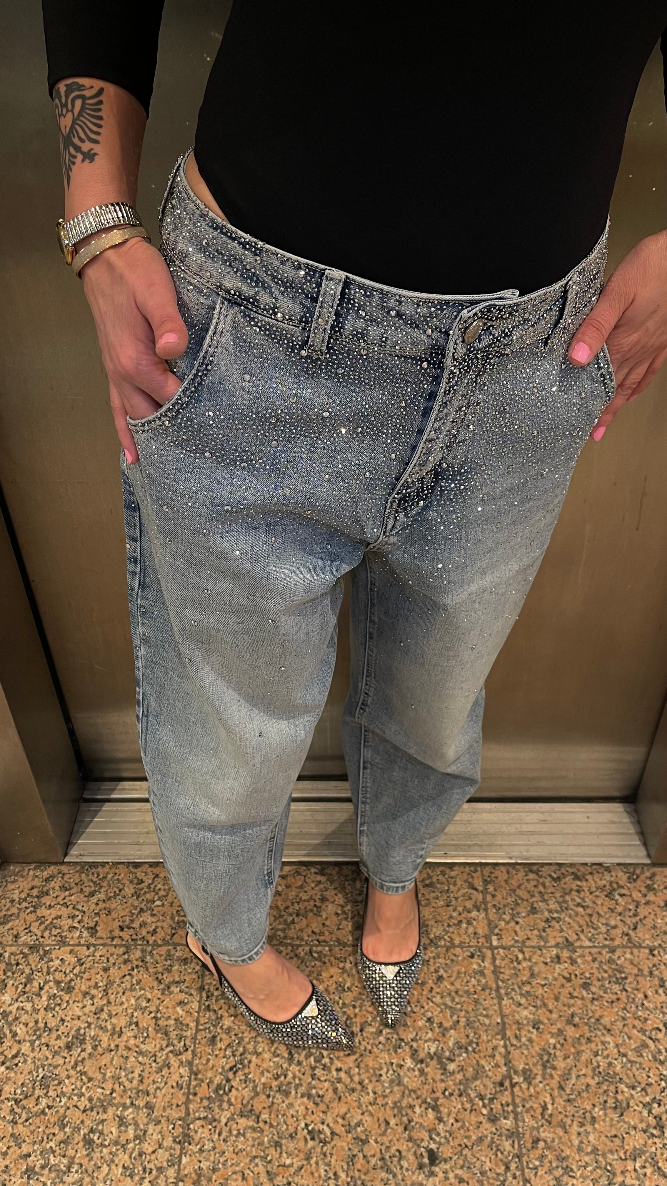 GLITZER JEANS JULIA