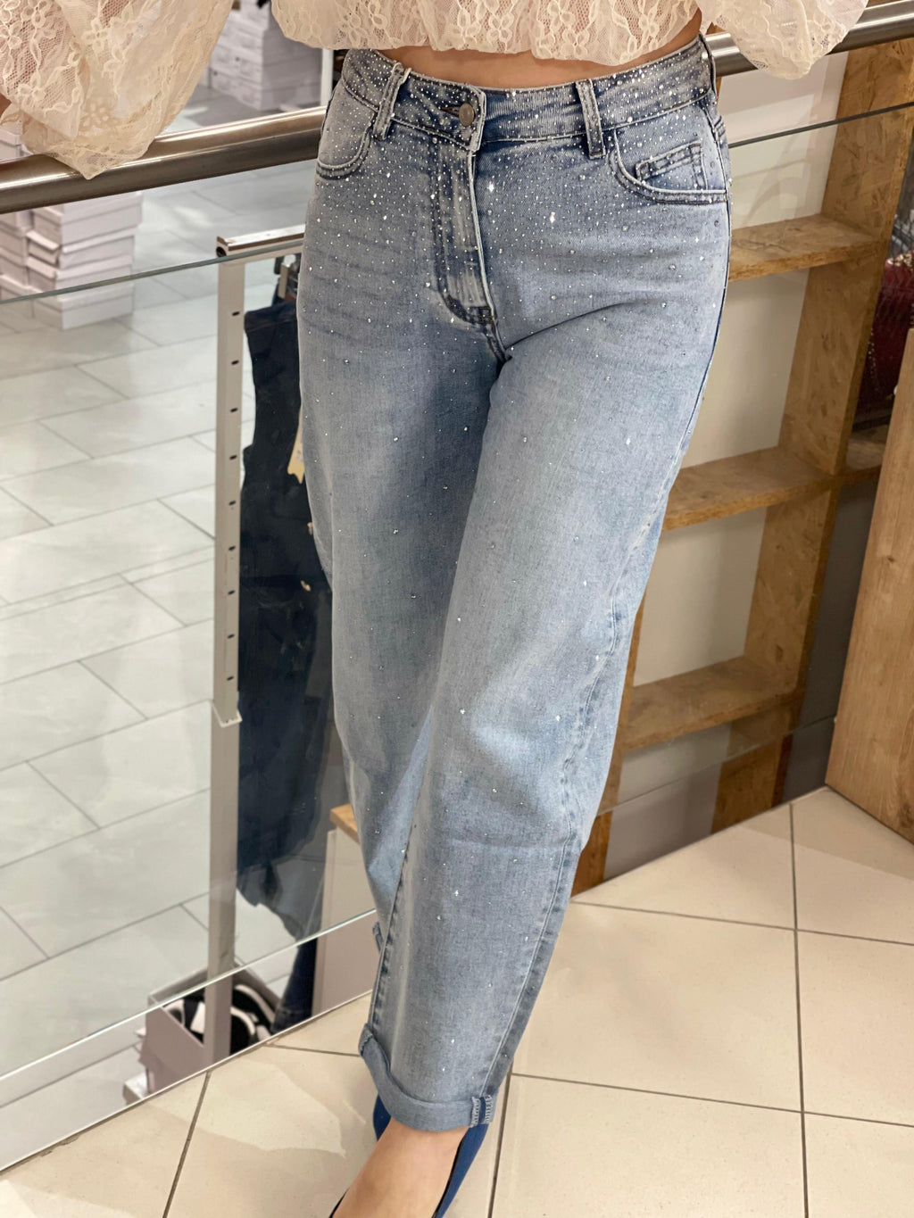 Mom Strass Jeans