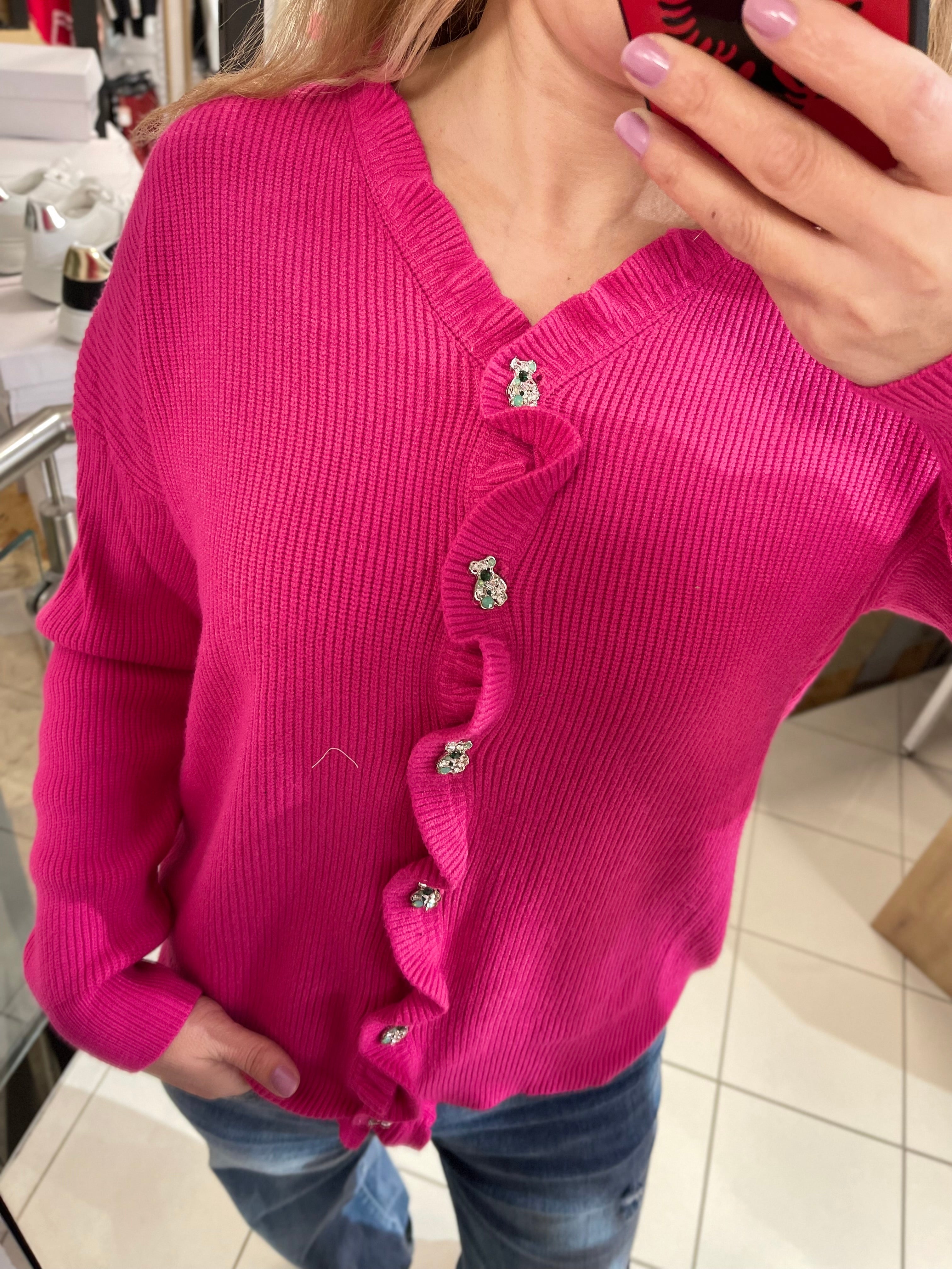 TEDDY KNOPF STRICKJACKE