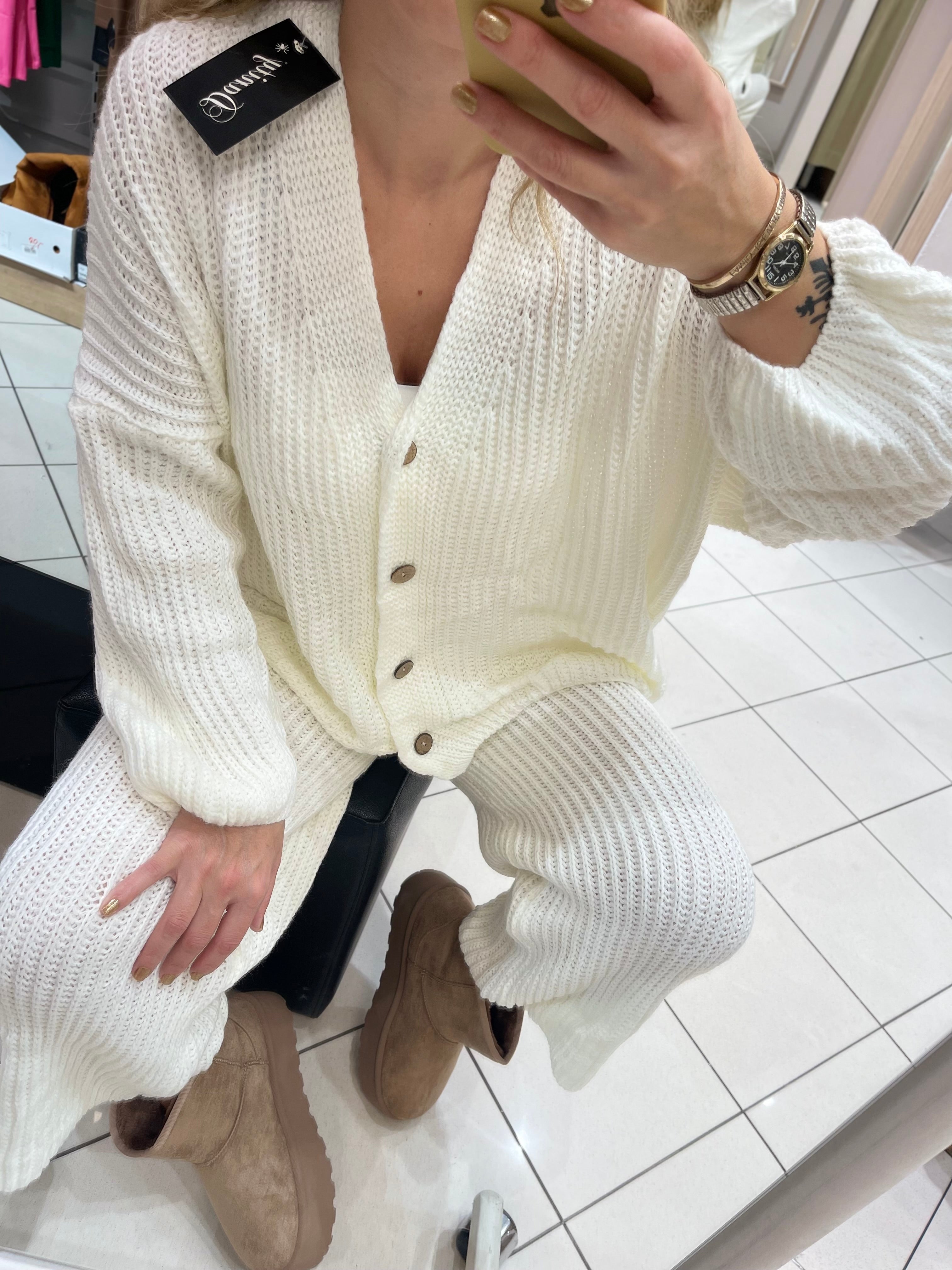 STRICK-ZWEITEILER IN WEISS