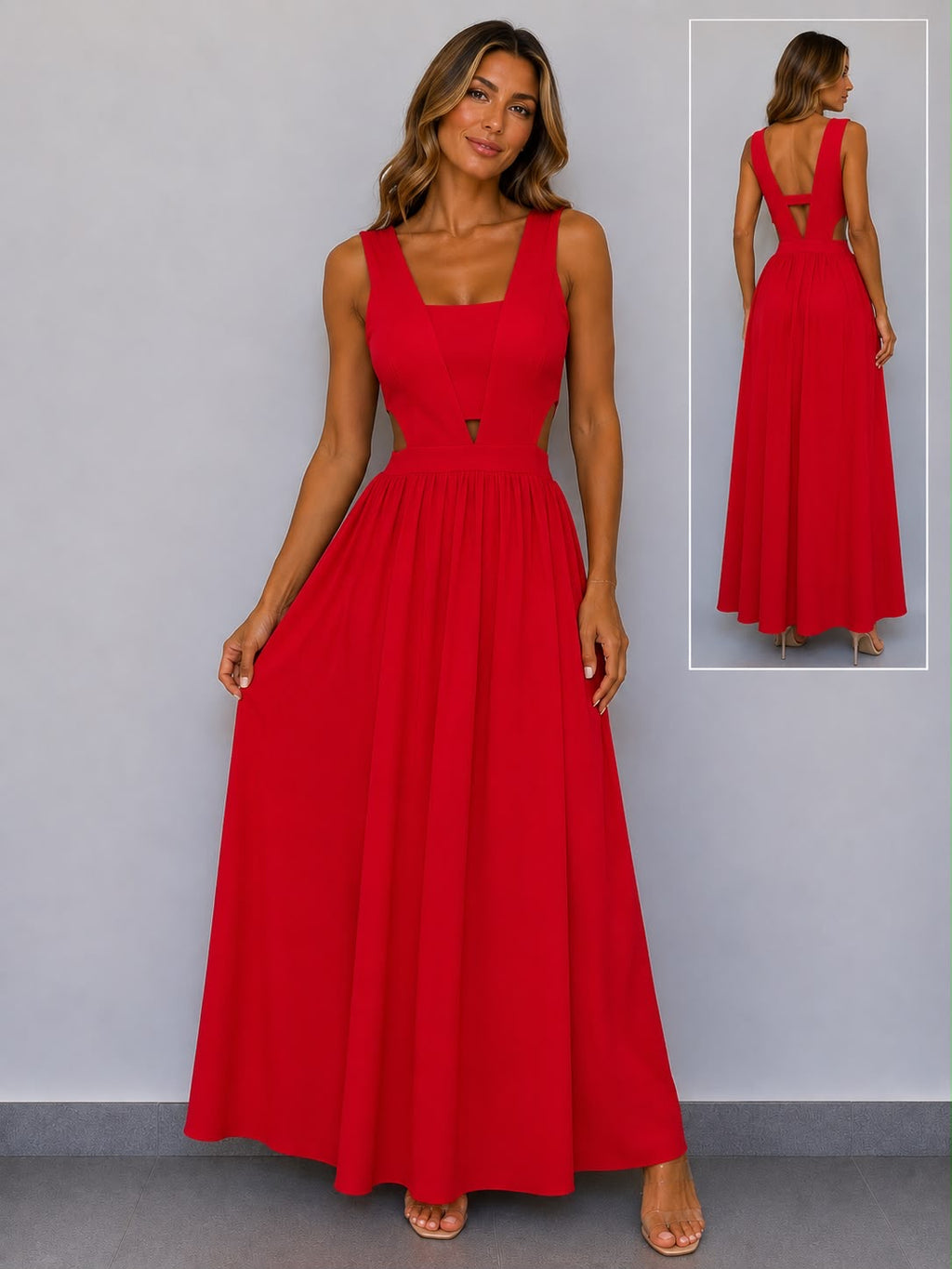 Cutout Kleid Maxi Jersey