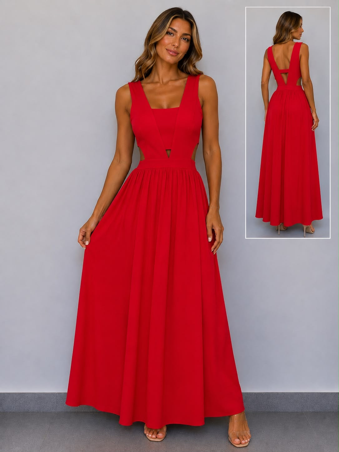 Cutout Kleid Maxi Jersey