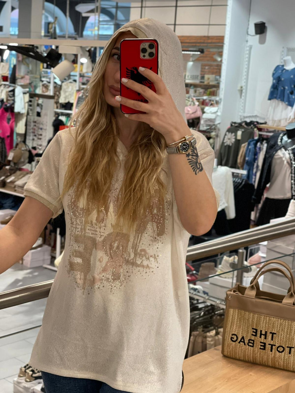 Viskose Kapuzen Shirt Liane